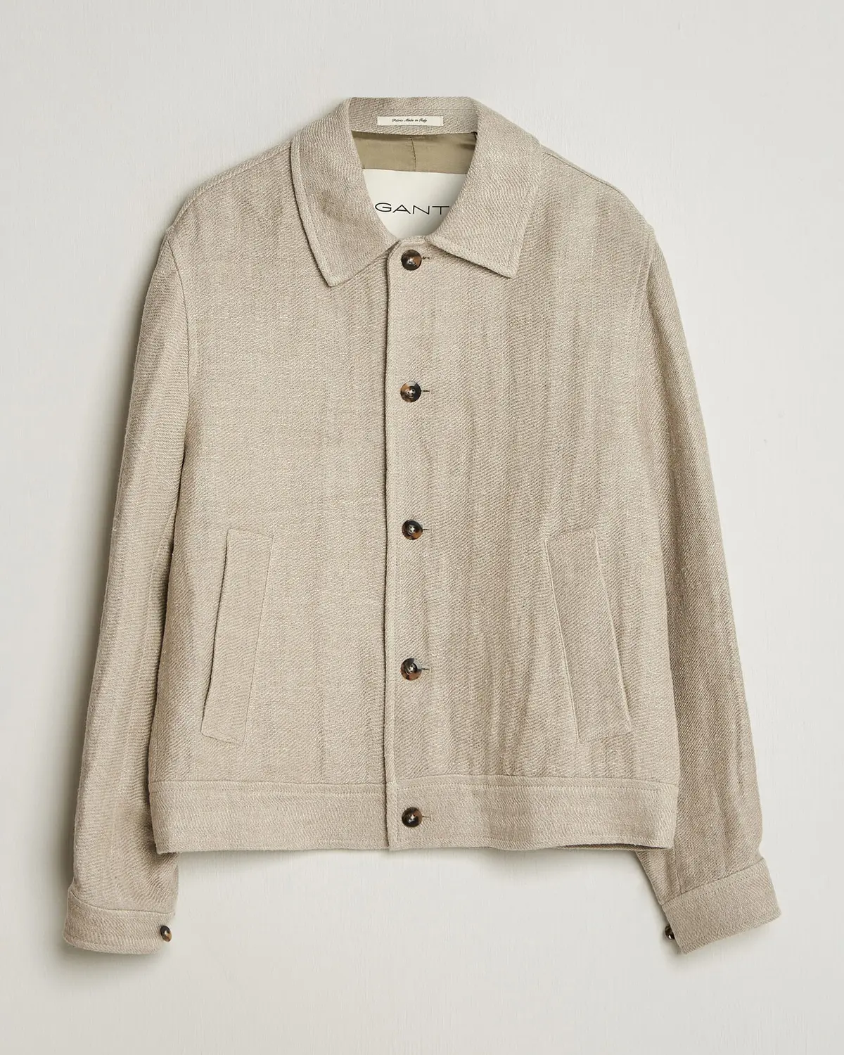 GANT Washed Linen Jacket Light Taupe