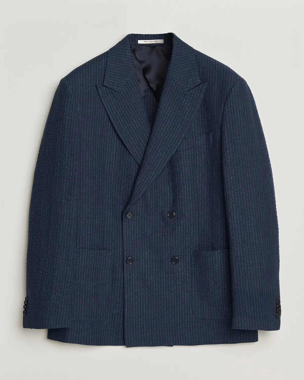 GANT Linen Indigo Seersucker Blazer Bid Blue