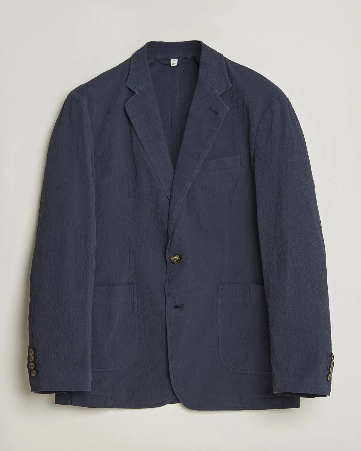 GANT Garment Dyed Seersucker Blazer Evening Blue