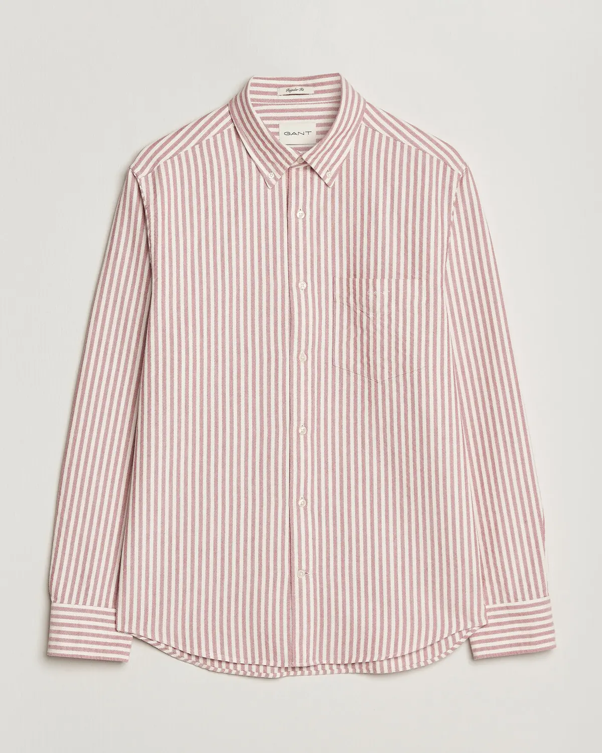 GANT Regular Fit Textured Striped Shirt Rose Red