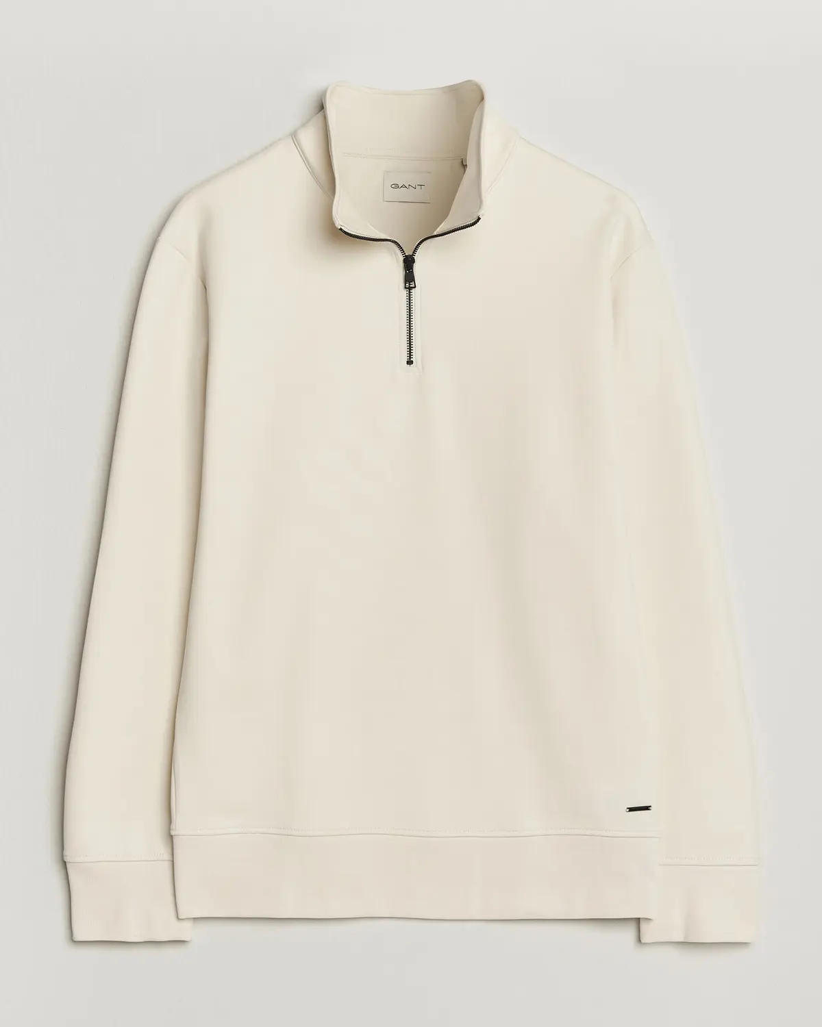 GANT Interlock Half Zip Creamed White