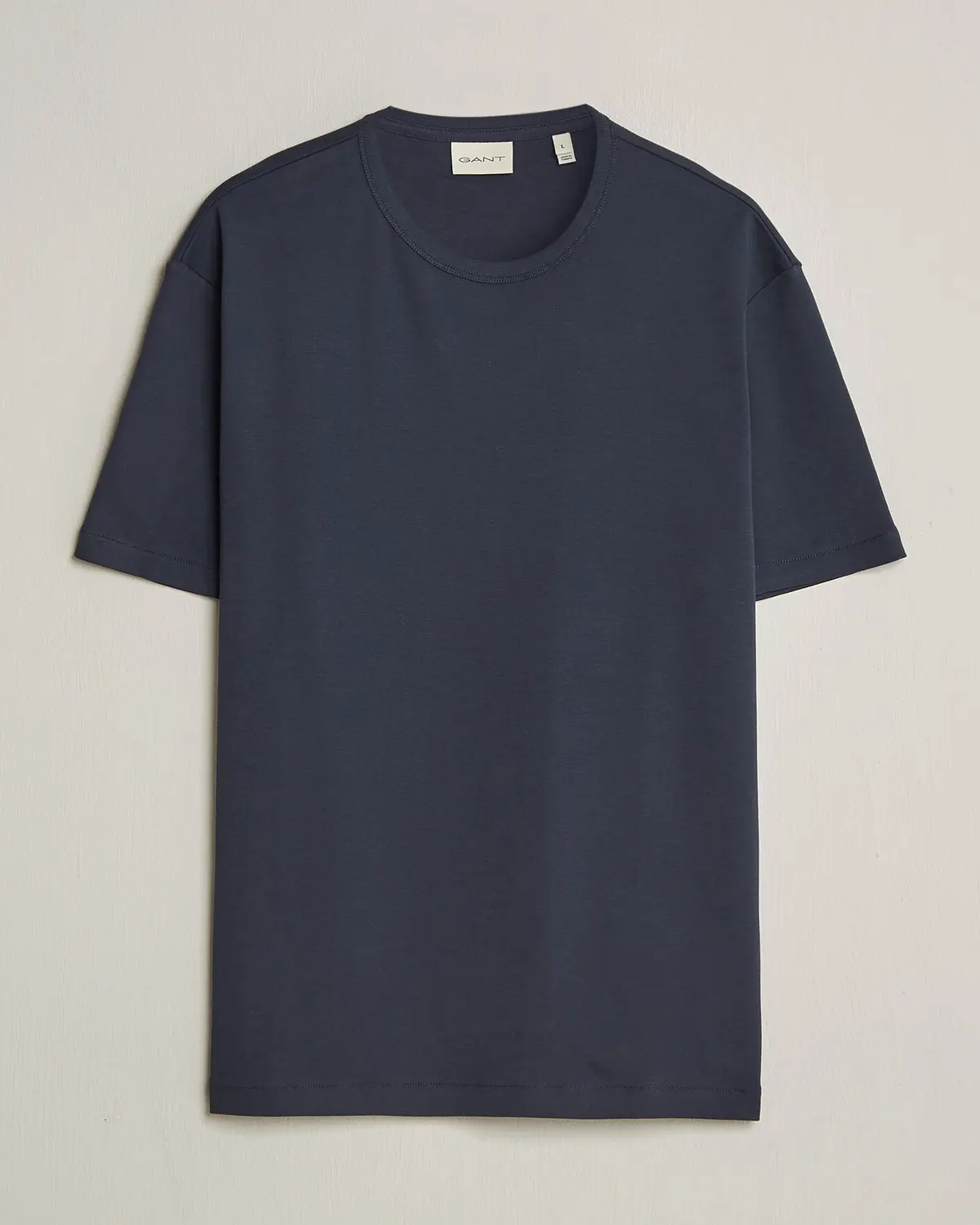 GANT Interlock Crew Neck T-Shirt Evening Blue