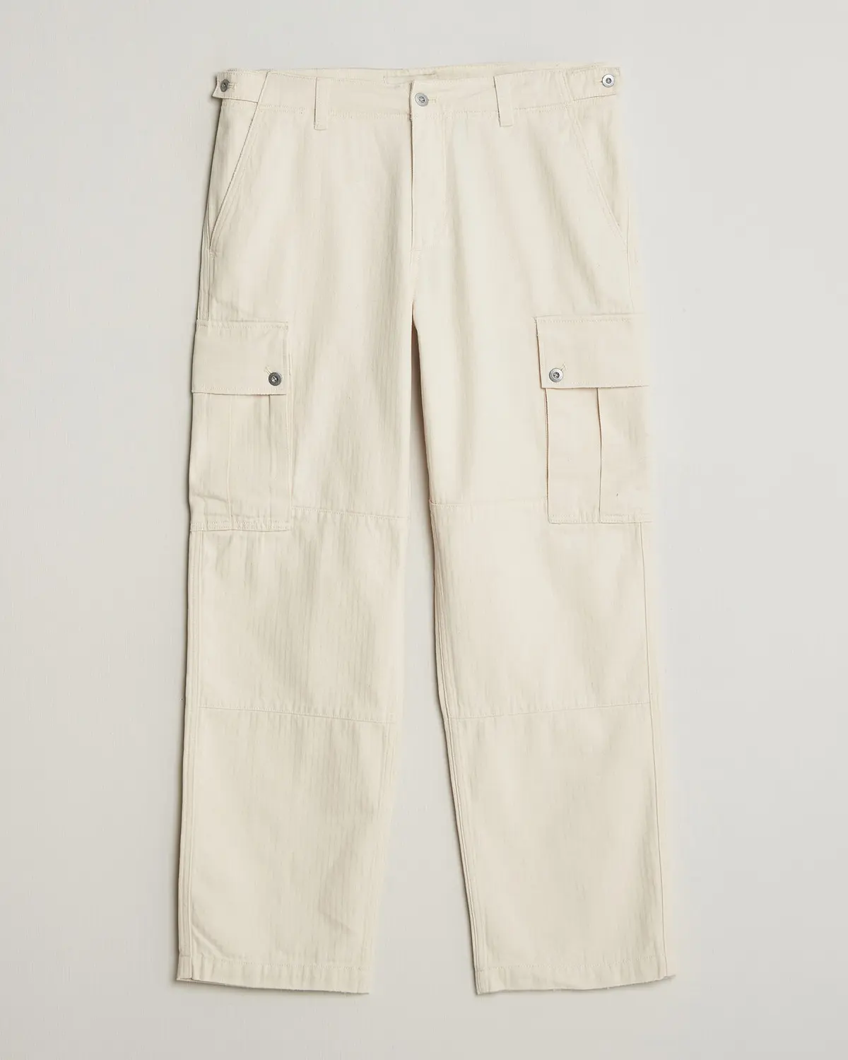 GANT Relaxed Fit Herringbone Cargo Pants Creamed White