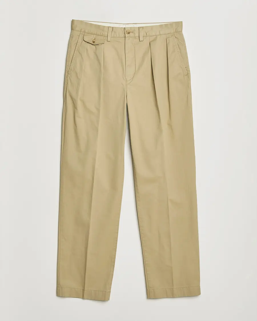 GANT Regular Pleated Twill Chinos Woody Beige