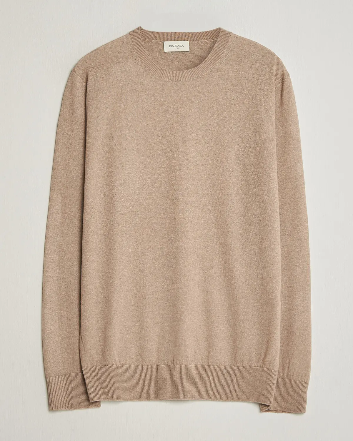 Piacenza Cashmere Soft Silk/Cashmere Crew Neck Beige