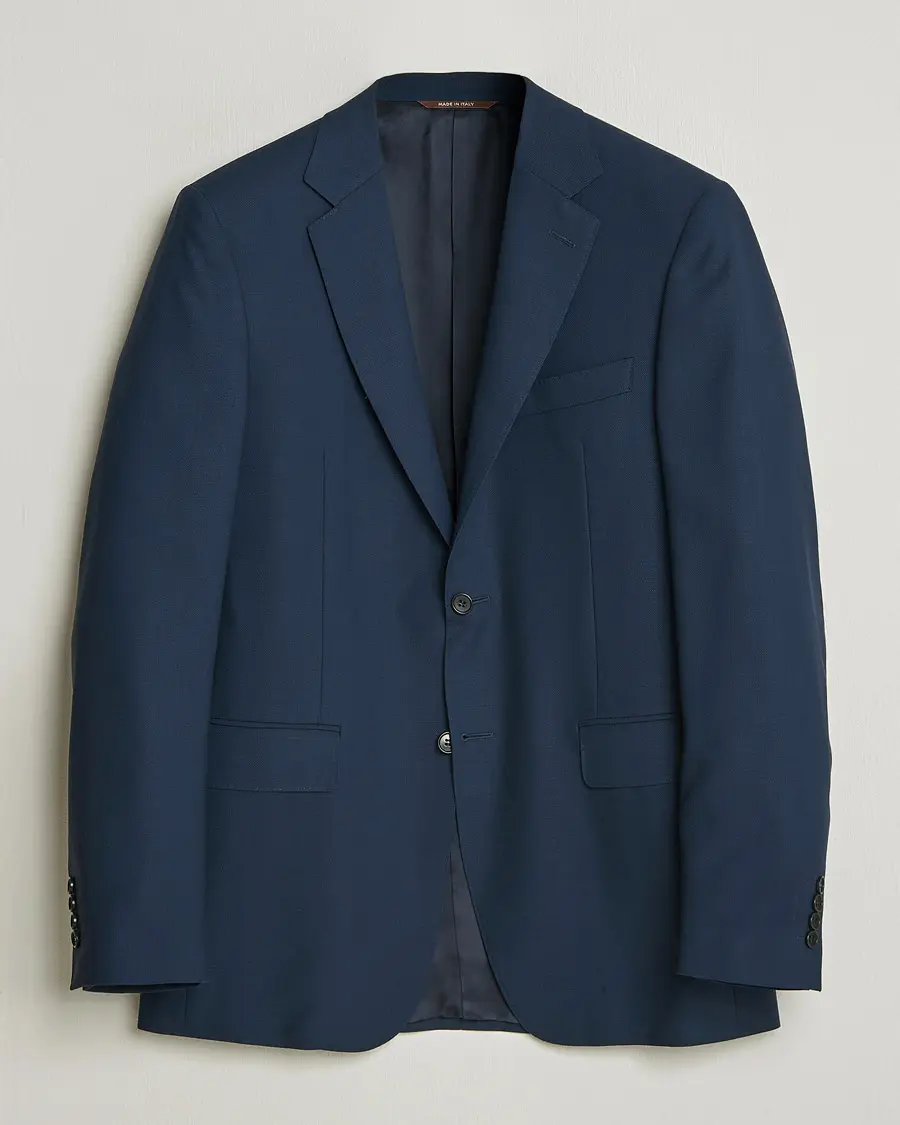 Canali Travel Wool Blazer Dark Blue