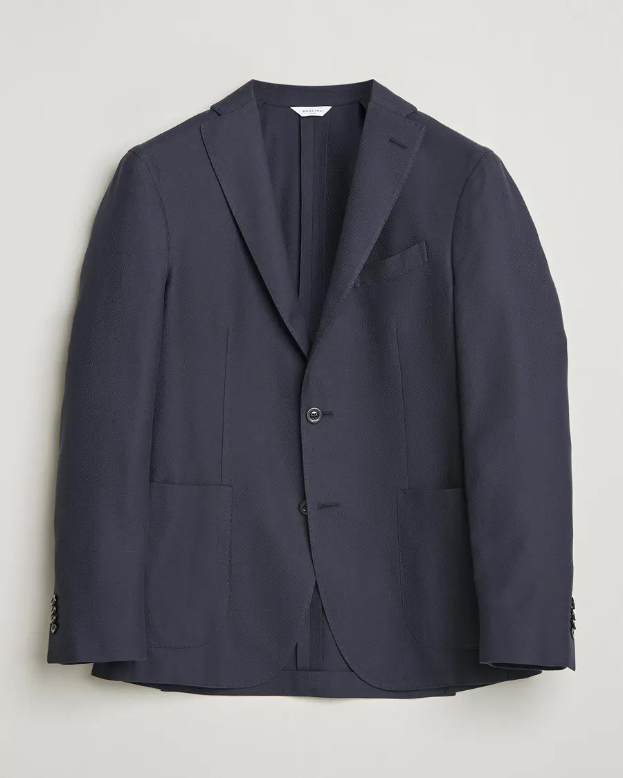 Boglioli K Jacket Loro Piana Cotton/Cashmere Blazer Navy