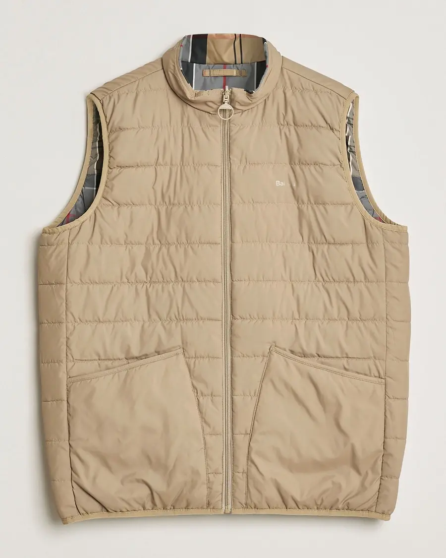 Barbour Lifestyle Reversible Tartan Puffer Gilet Dress Tartan