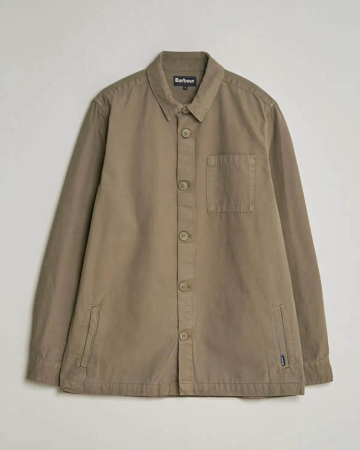 Barbour Lifestyle Washed Cotton Overshirt Smoky Olive