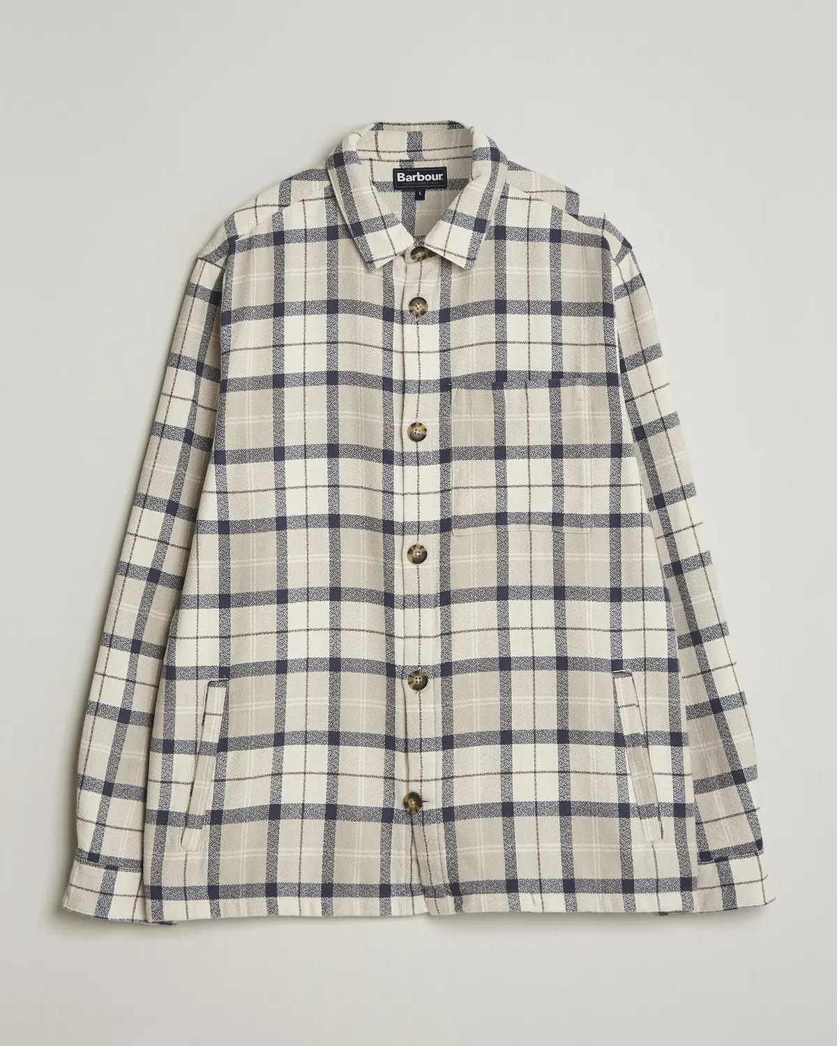 Barbour Lifestyle Vennel Textured Tartan Overshirt Oban Mist Tartan