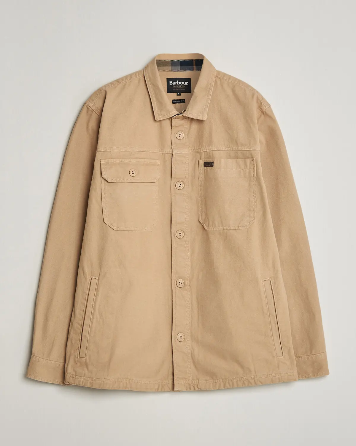 Barbour Lifestyle Lingfield Canvas Overshirt Dark Stone