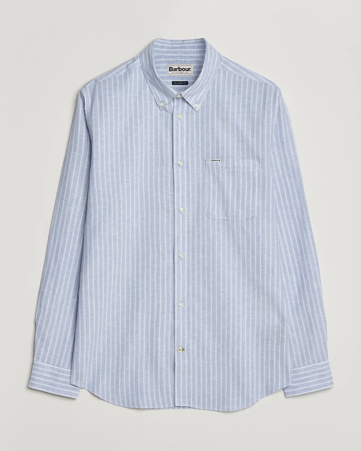 Barbour Lifestyle Nelson Striped Linen/Cotton Shirt Blue