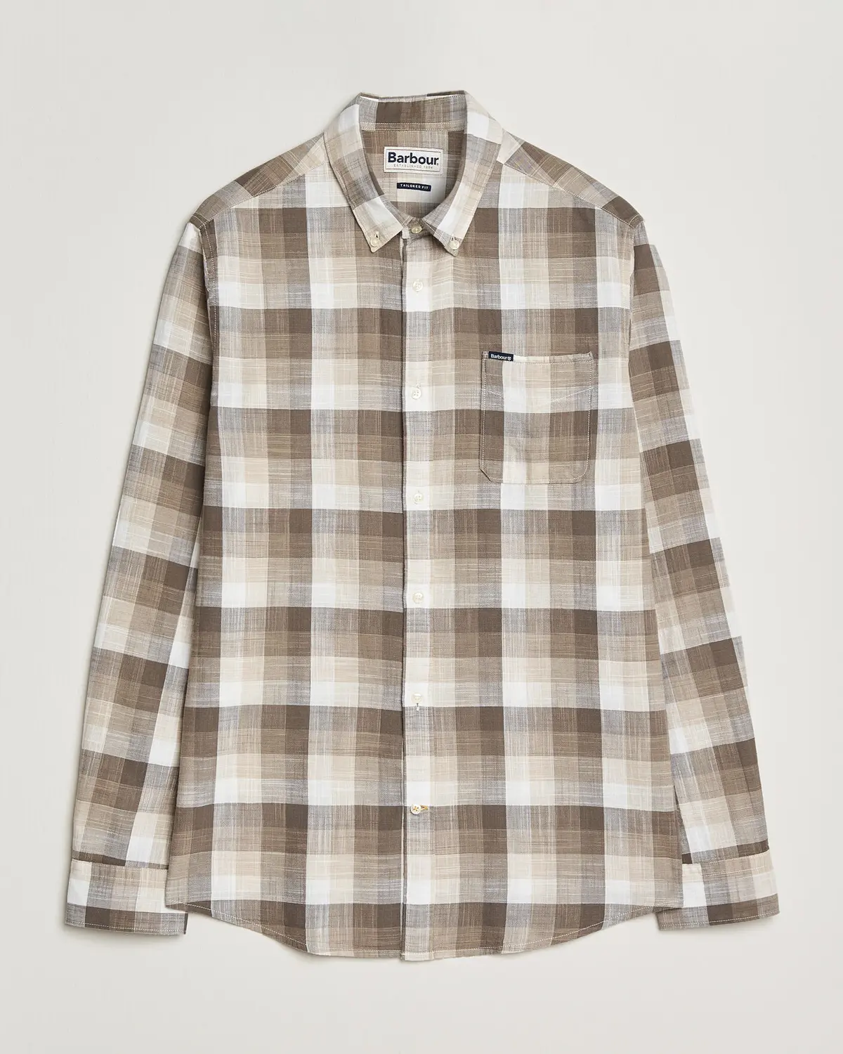 Barbour Lifestyle Hillroad Tailored Cotton Shirt Stone