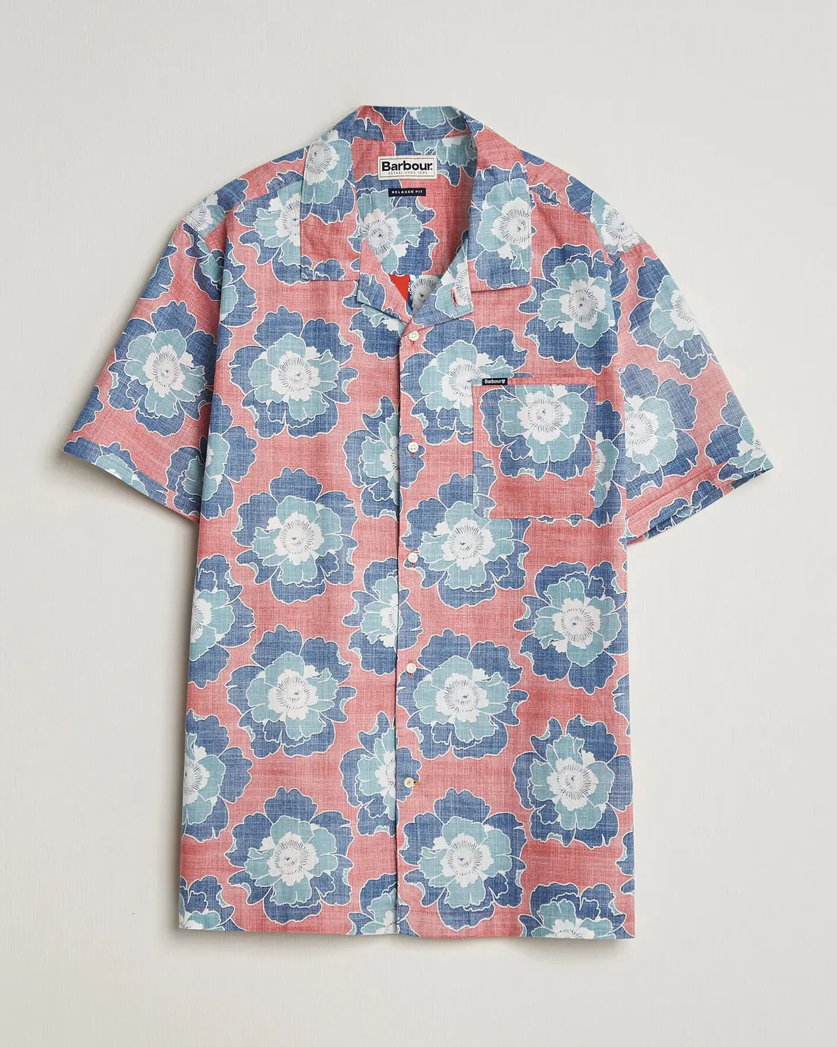 Barbour Lifestyle Hauxley Printed Summer Fit Shirt Lava