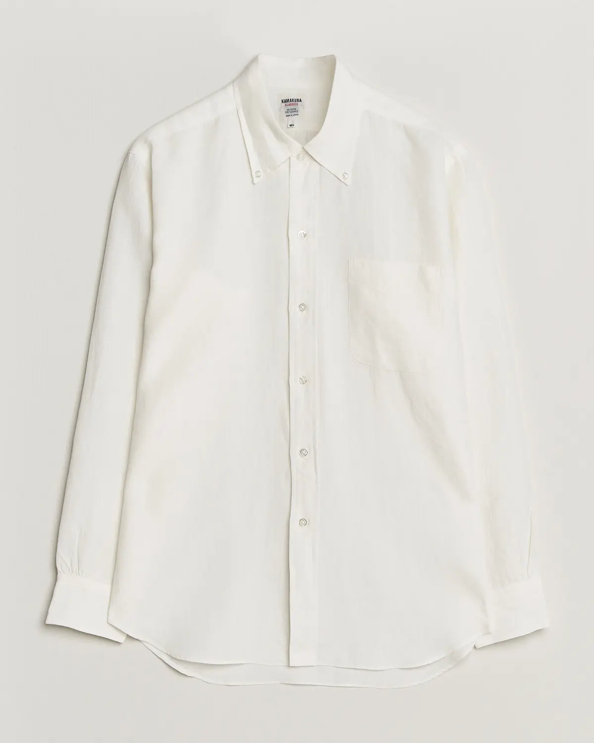 Kamakura Shirts Linen Ametora Shirt White