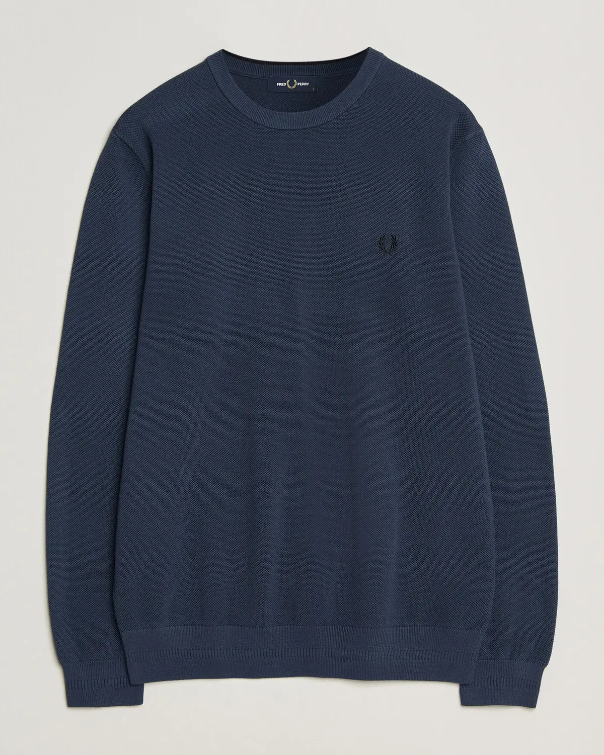 Fred Perry Piqué Stitched Sweater Dark Airforce