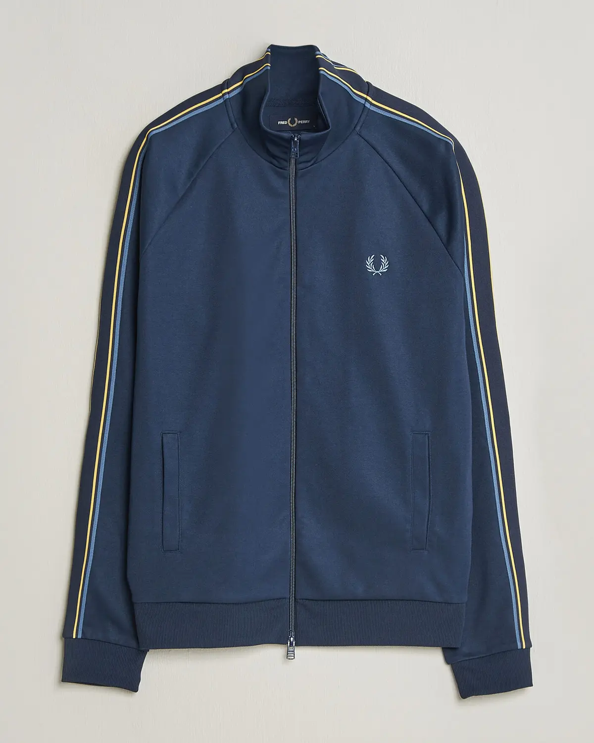 Fred Perry Tramline Taped Track Jacket Tennis Blue