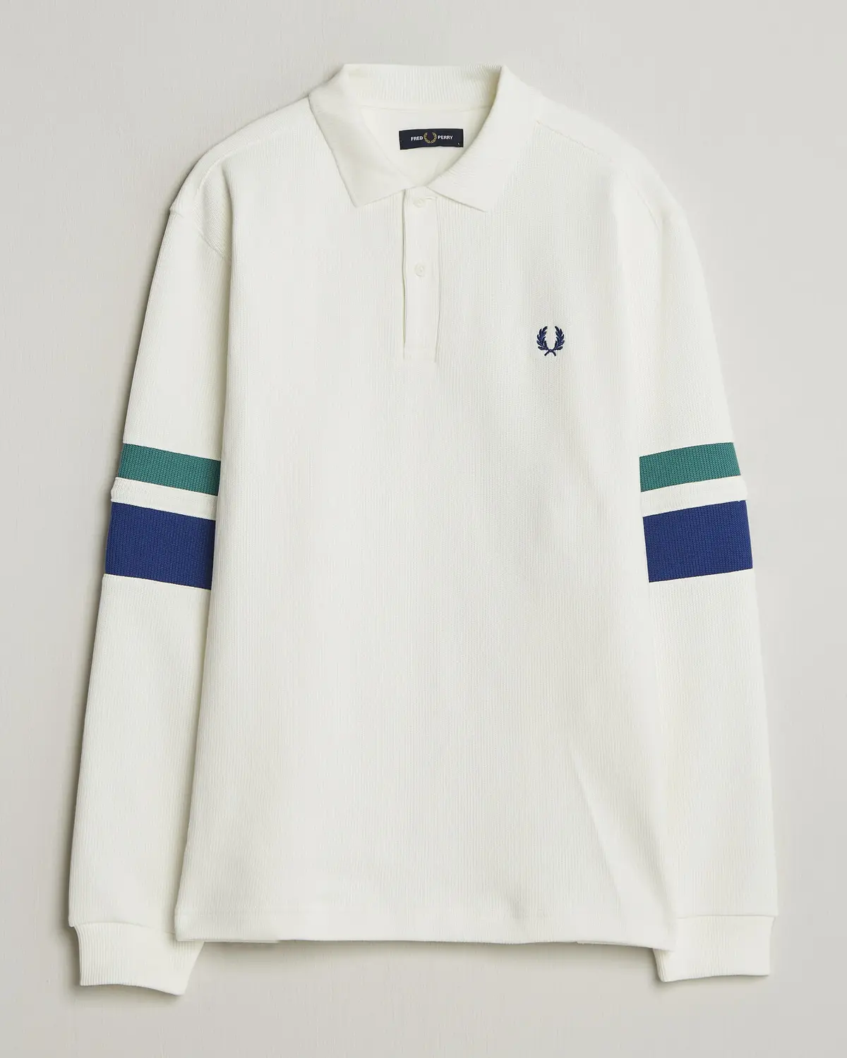 Fred Perry Tipped Sleeve Rugger Snow White