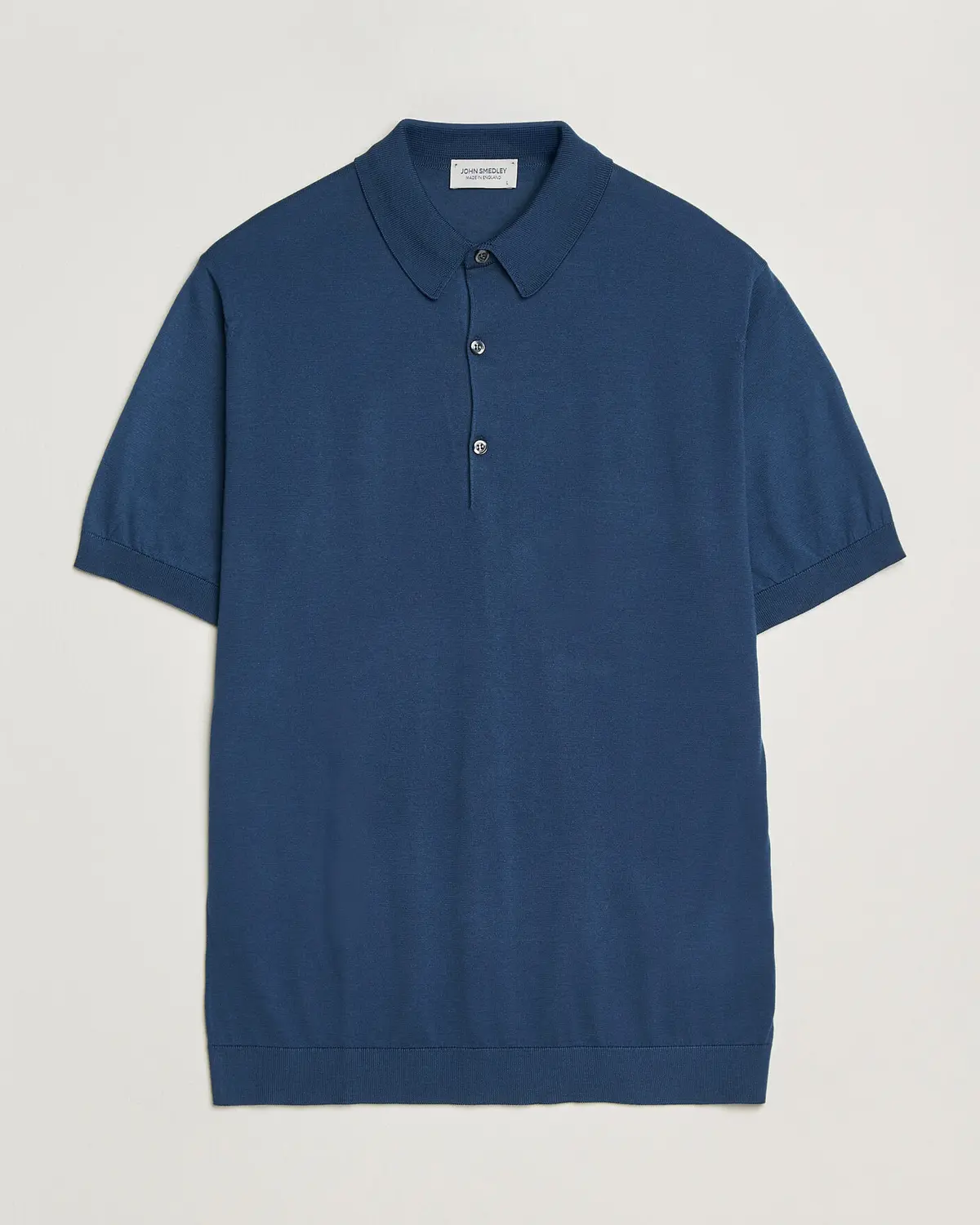 John Smedley Adrian Slim Fit Sea Island Cotton Polo Delft Blue