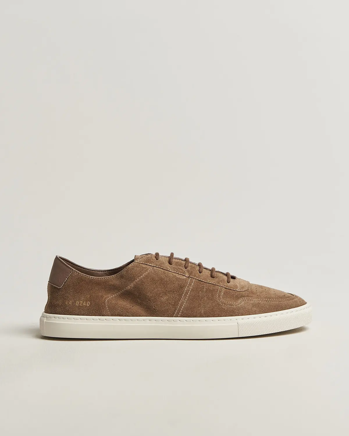 Common Projects BBall Slim Deconstructed Suede Sneaker Taupe