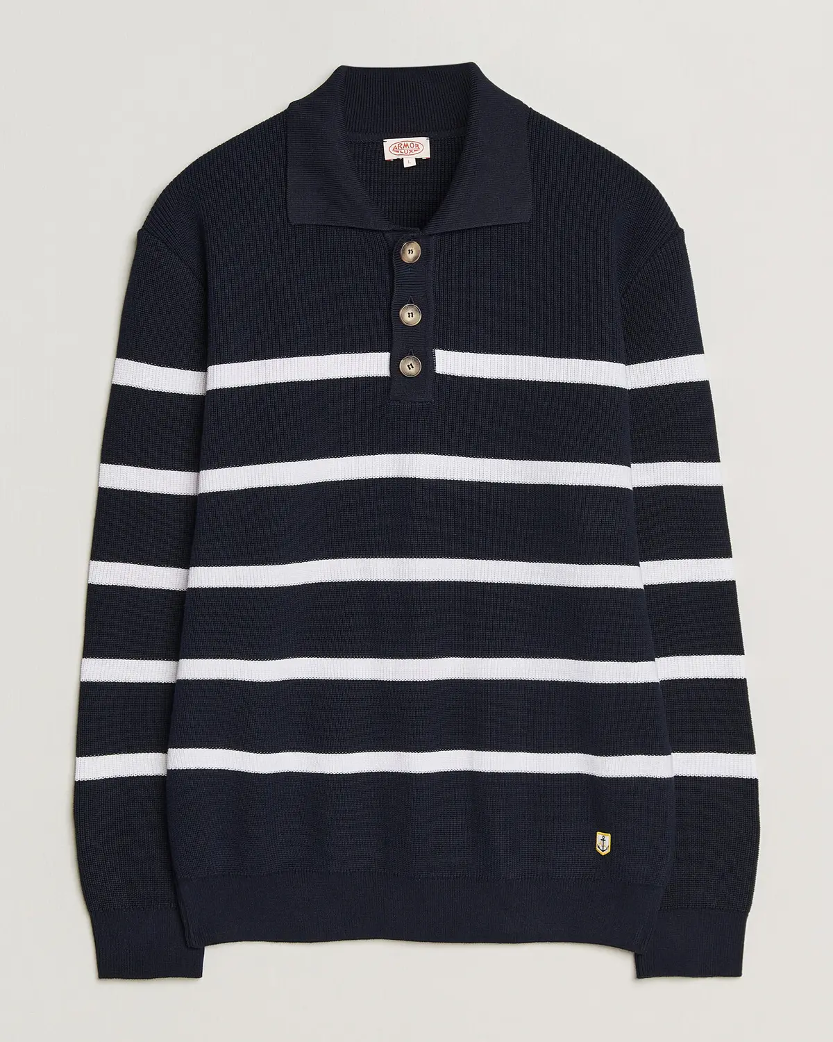 Armor-lux Heritage Knitted Polo Marine/Blanc