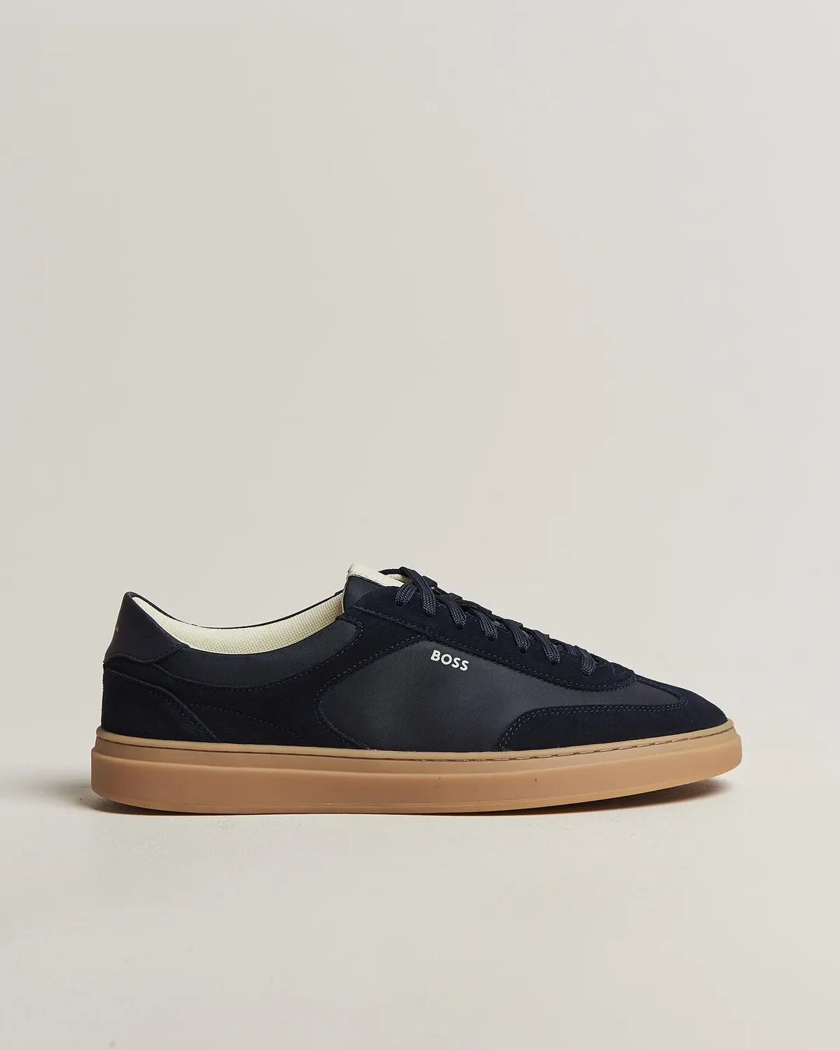 BOSS BLACK Kieran Suede/Nylon Sneaker Dark Blue