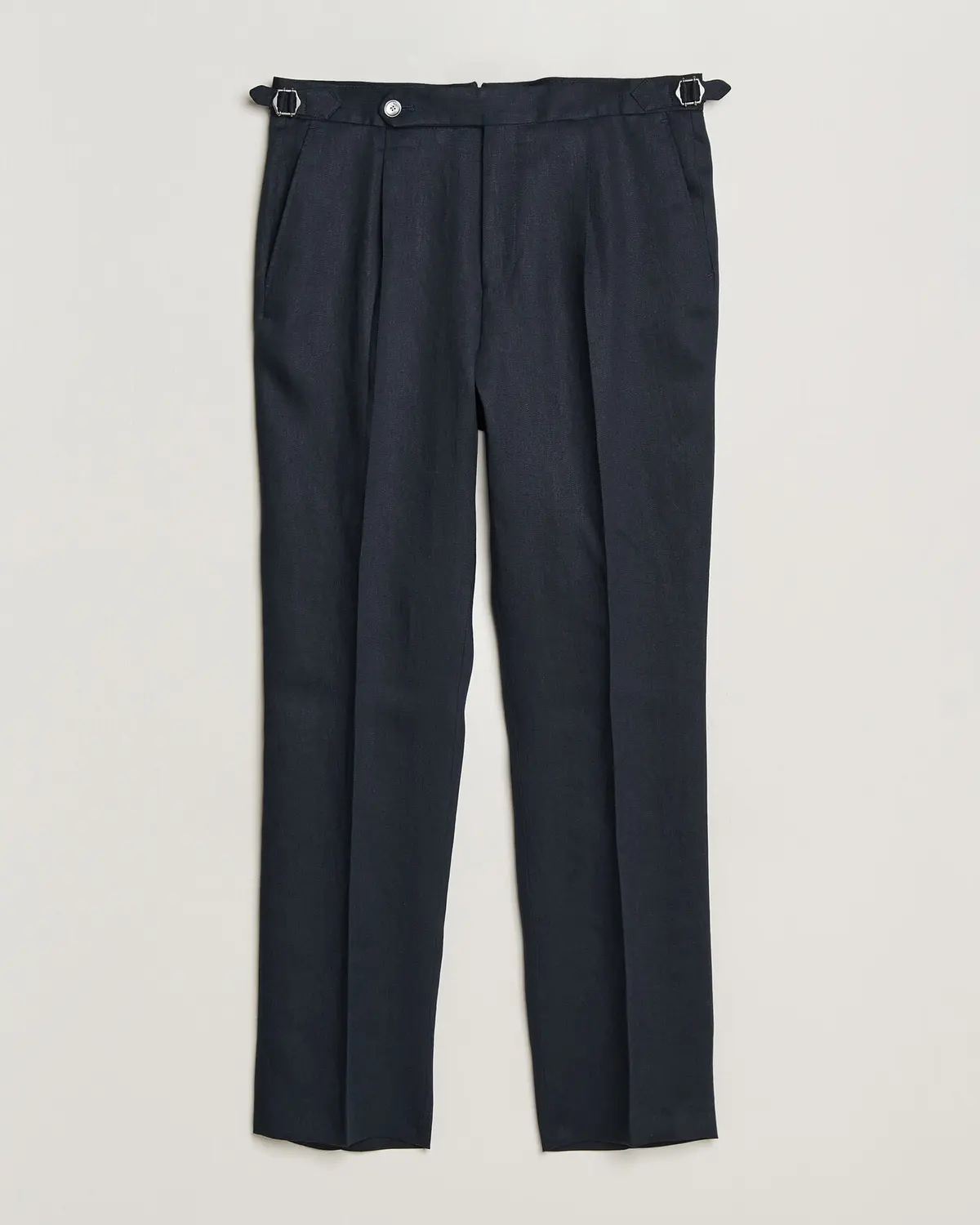 BOSS BLACK Perino Linen Suit Trousers Dark Blue
