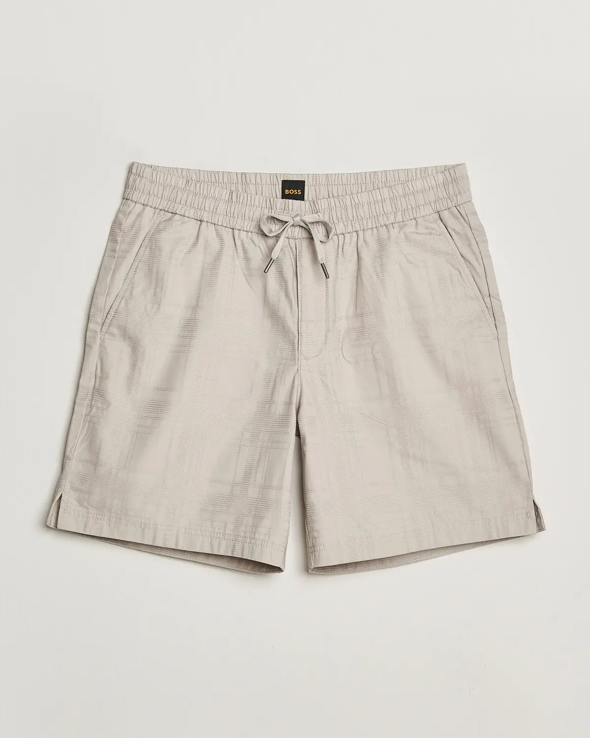 BOSS ORANGE Sandrew Cotton Drawstring Shorts Open Grey