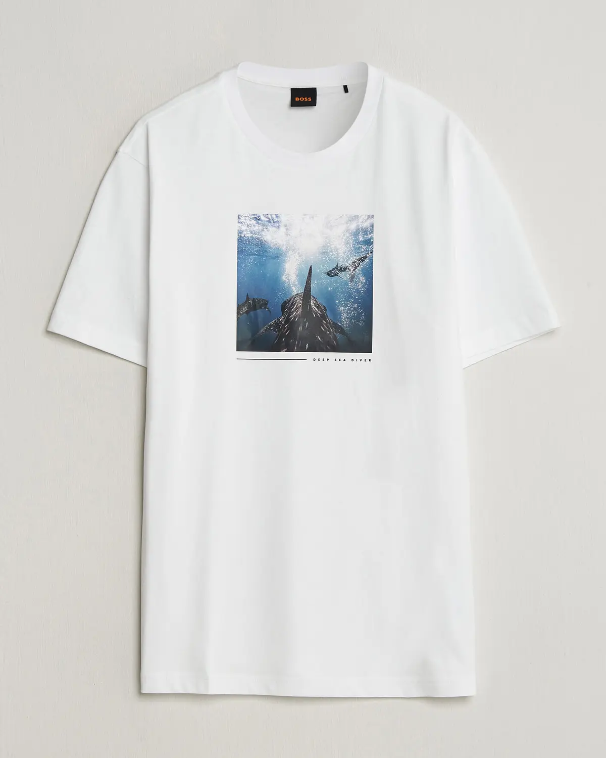 BOSS ORANGE Creature Printed Crew Neck T-Shirt Natural