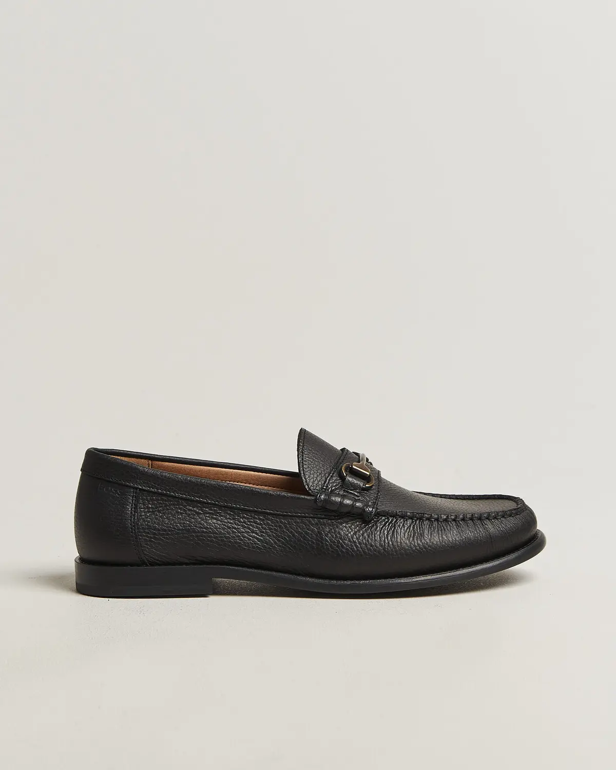 BOSS BLACK Tevan Leather Moccasin Black