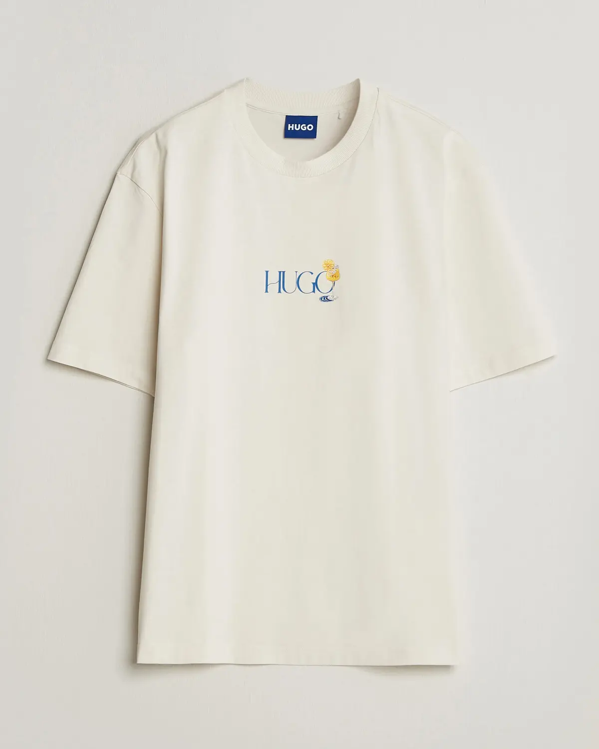 HUGO Nulaxo Printed Crew Neck T-Shirt Open White