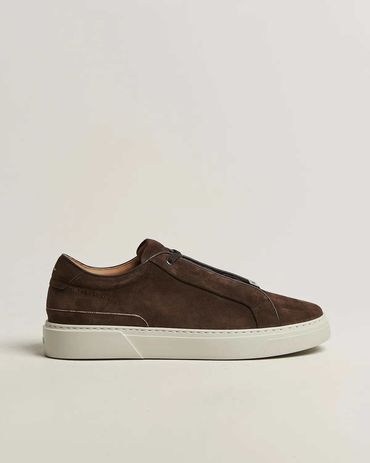 BOSS CAMEL Gary Suede Sneaker Dark Brown