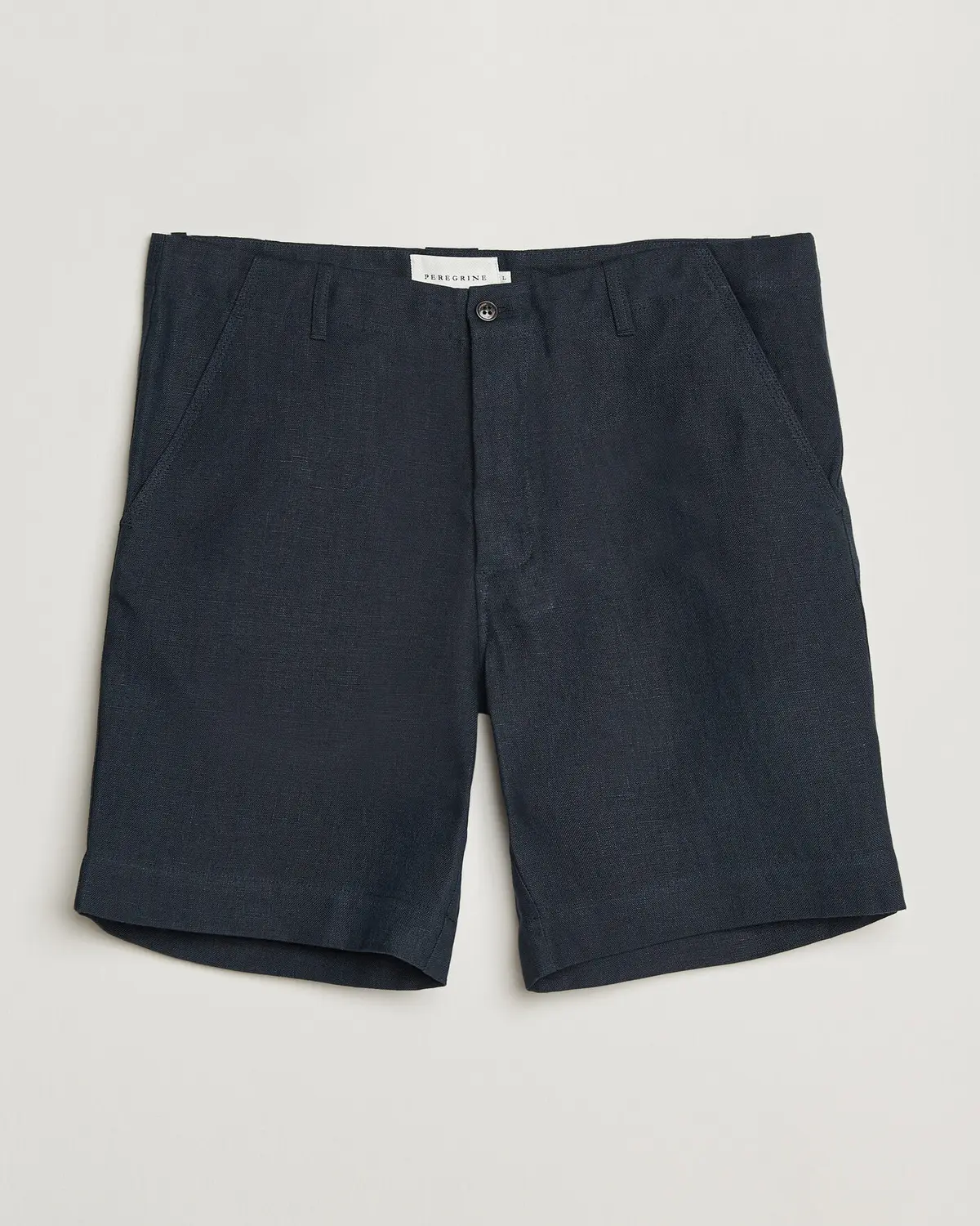 Peregrine Windsor Linen Shorts Navy Stripe