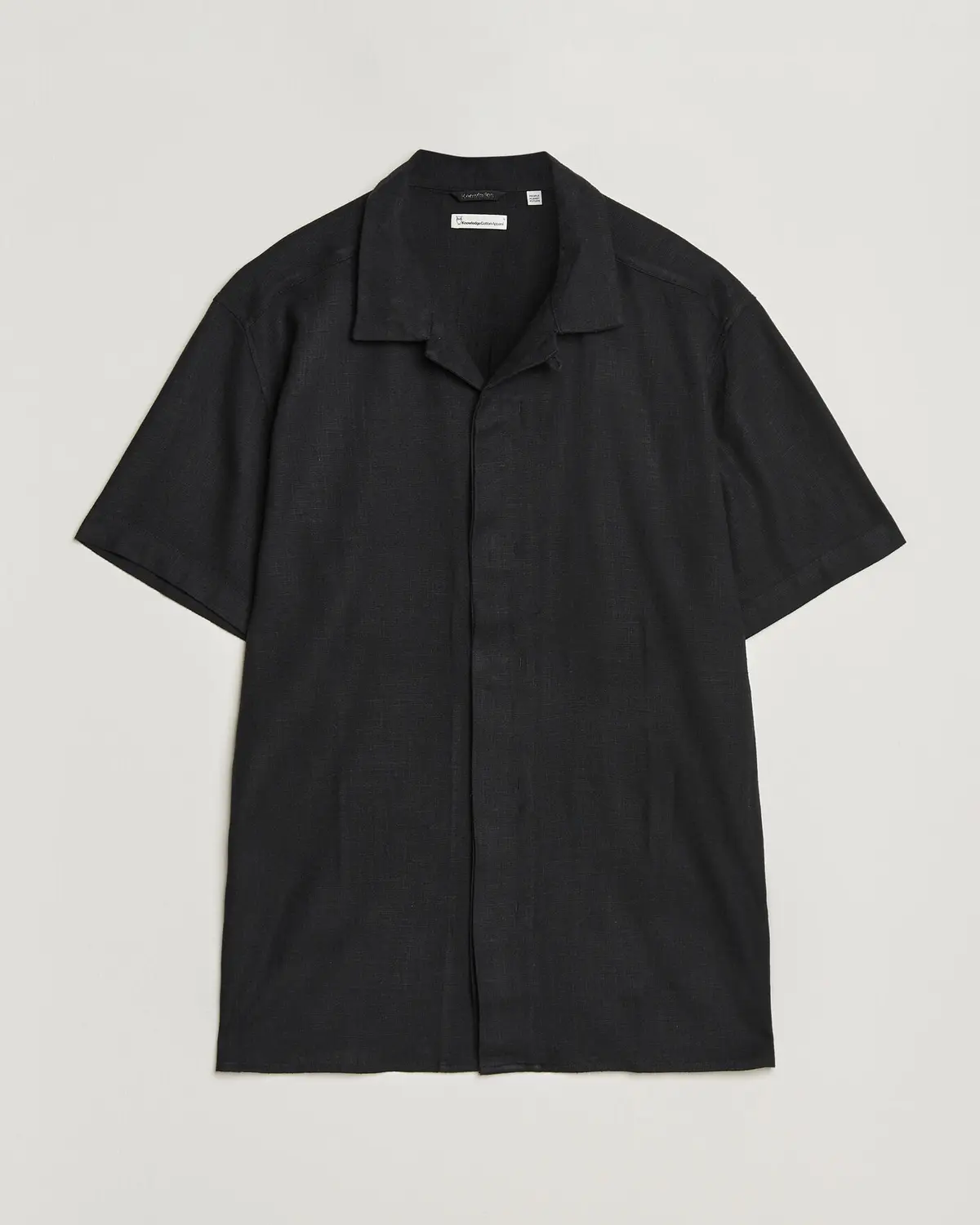 KnowledgeCotton Apparel Linen/Lyocell Resort Shirt Black