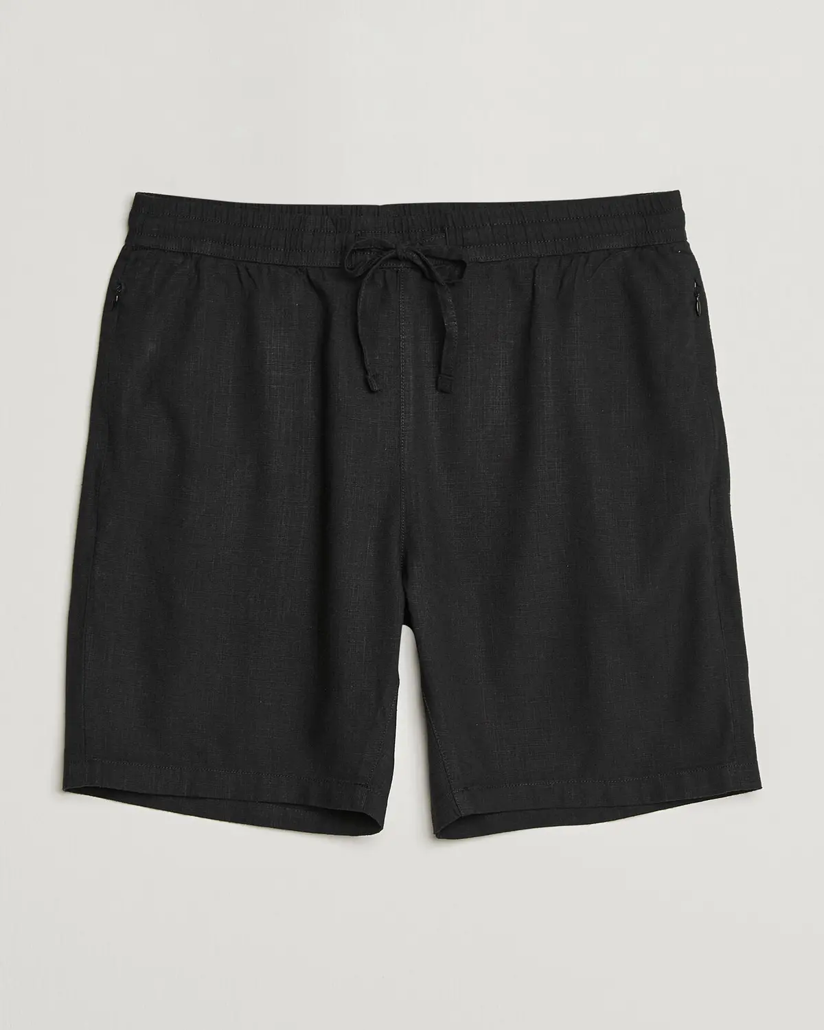 KnowledgeCotton Apparel Loose Linen/Viscose Shorts Black