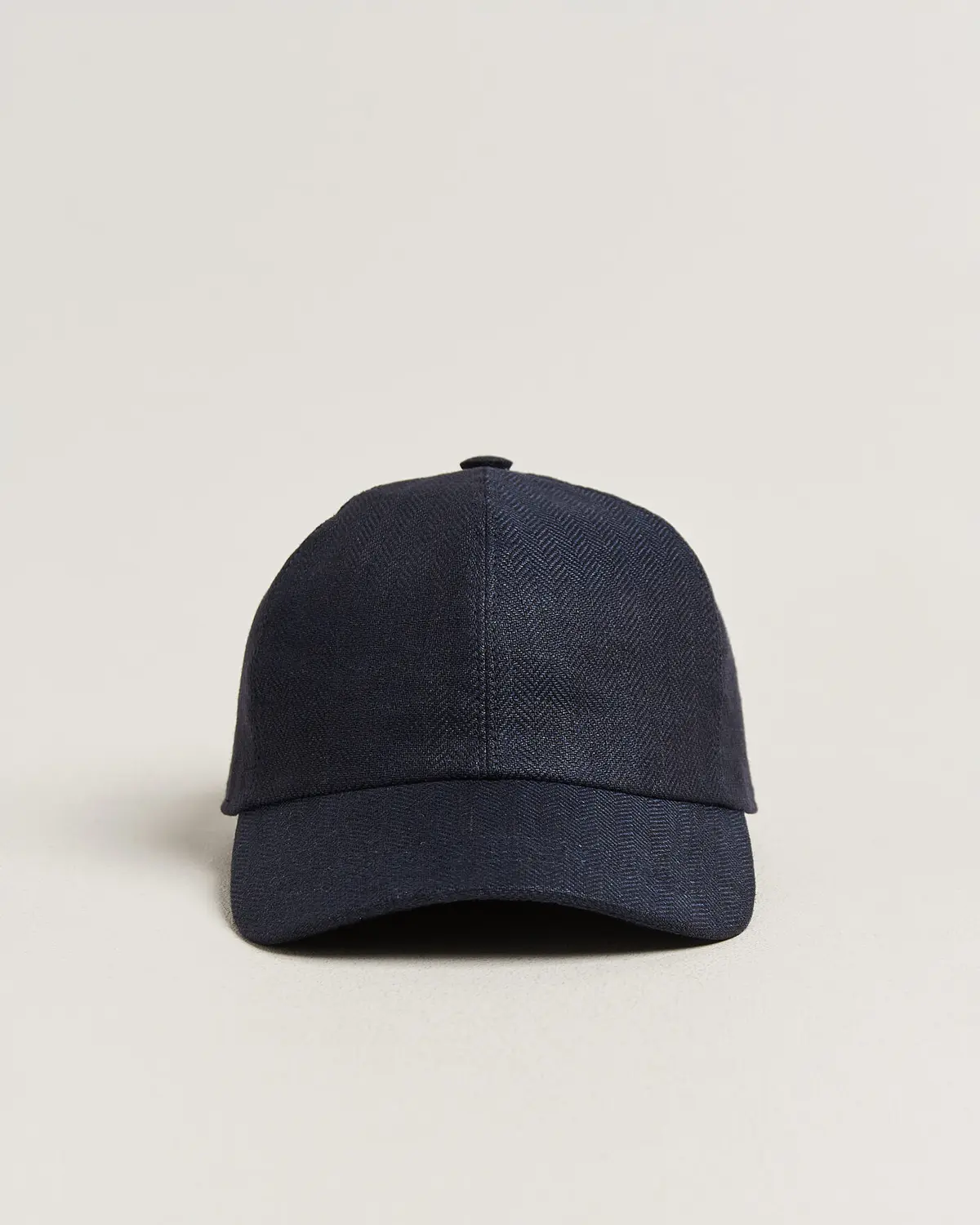 Wigéns Baseball Linen Herringbone Cap Navy