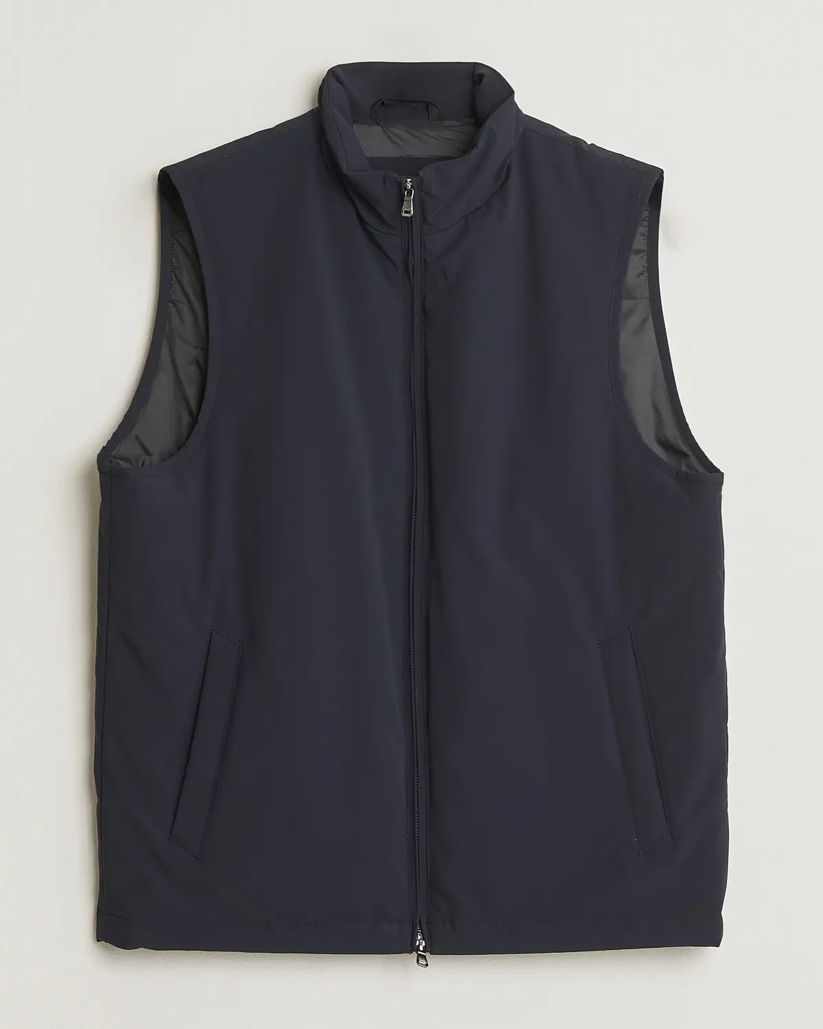 Oscar Jacobson Light Zipped Waistcoat Navy
