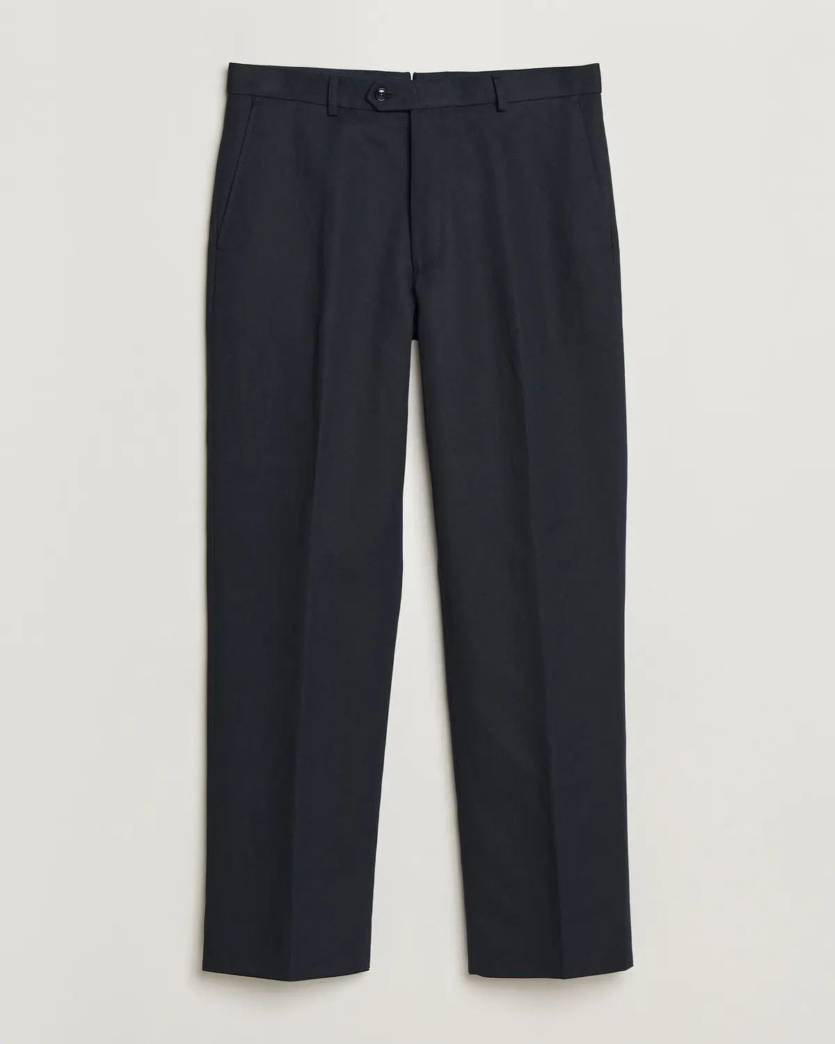 Oscar Jacobson Del Cotton/Linen Trousers Navy