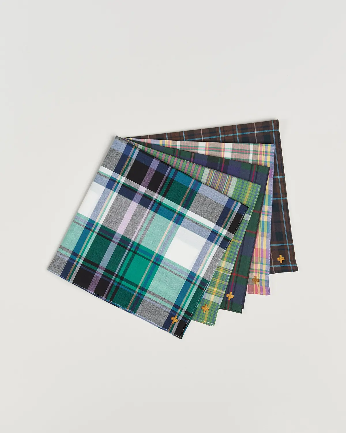 BEAMS PLUS 5-Pack Madras Handkerchief Multicolour