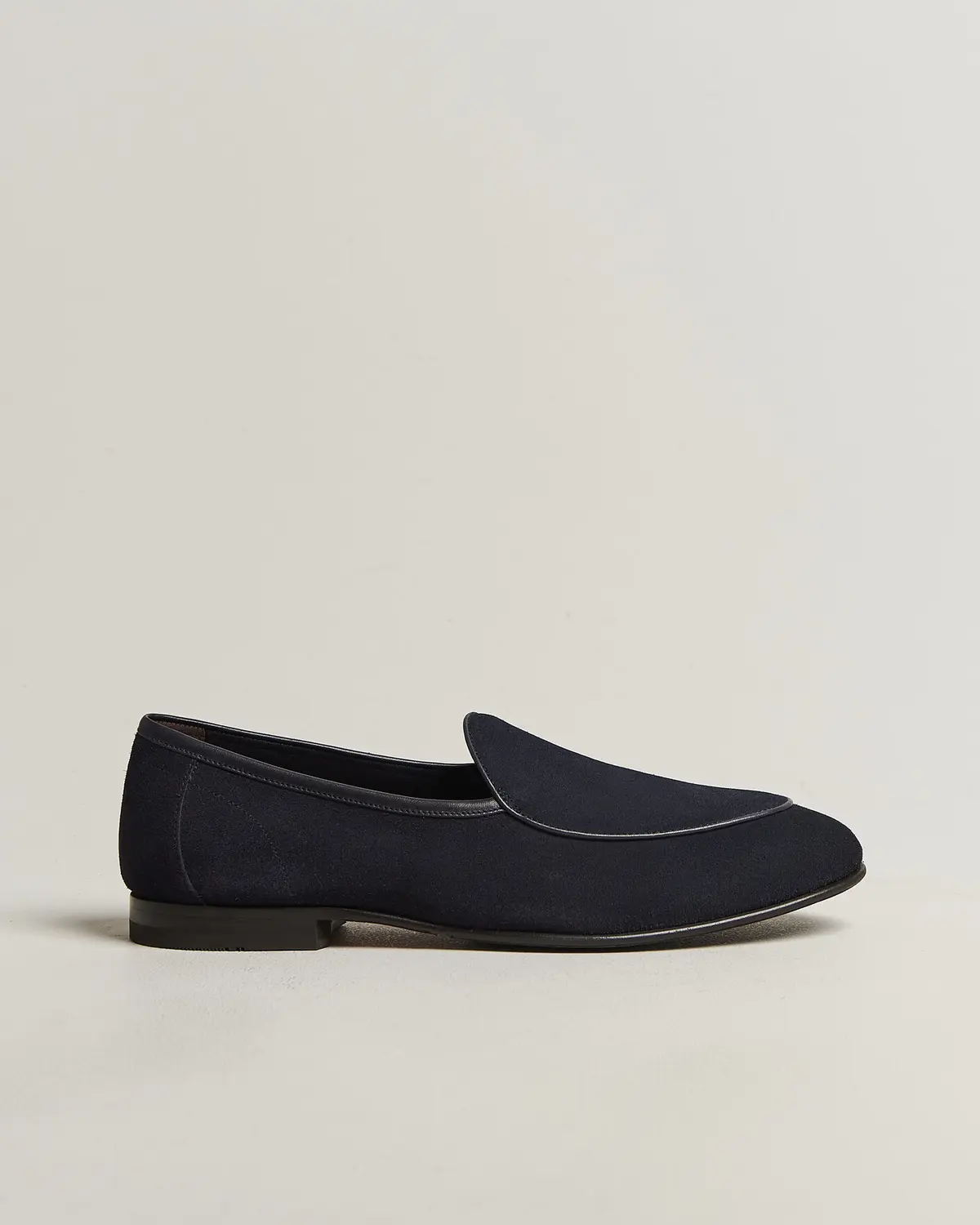 Loake 1880 Belgrave Suede Belgian Loafer Navy