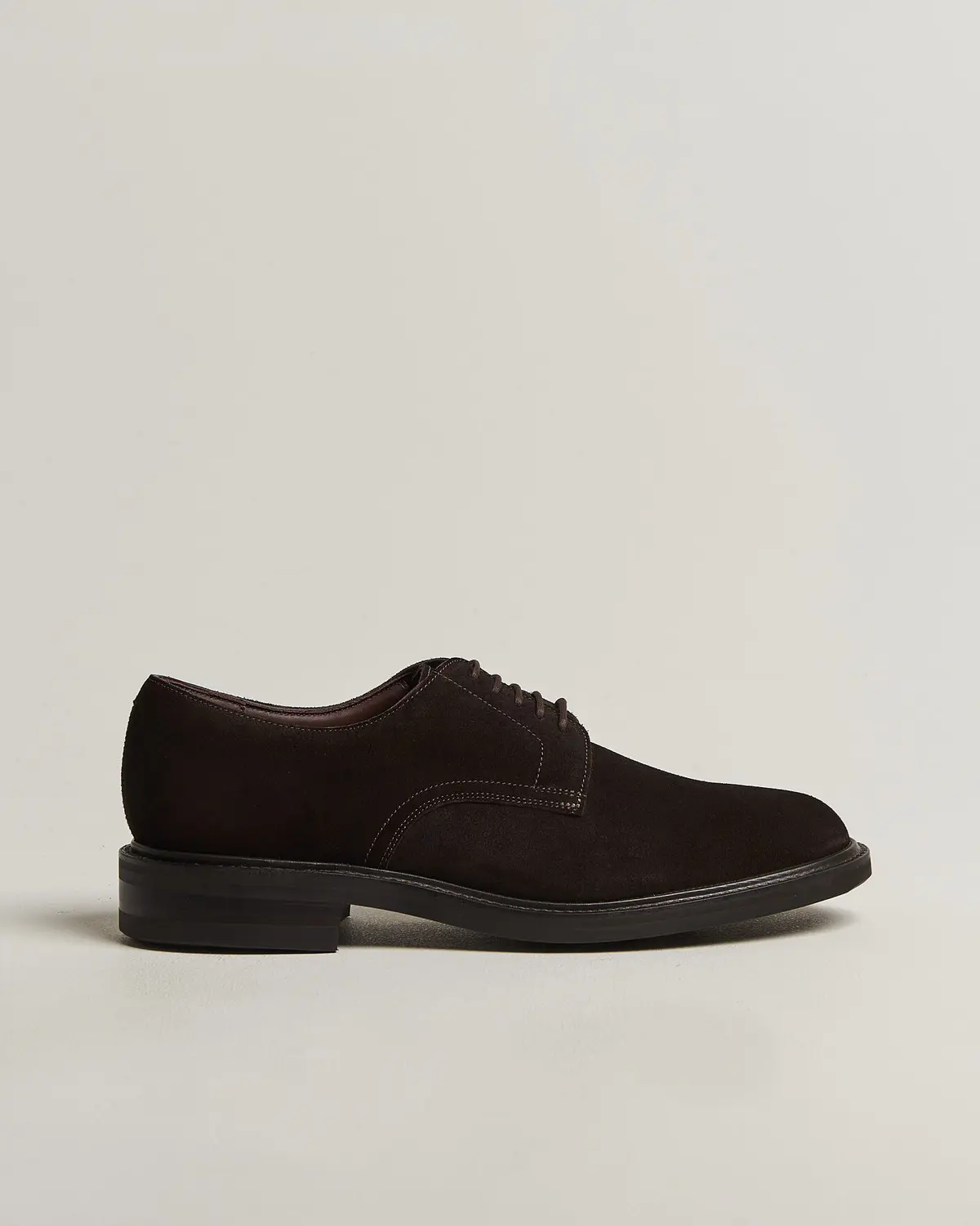 Loake Shoemakers Barbican Suede Derby Dark Brown