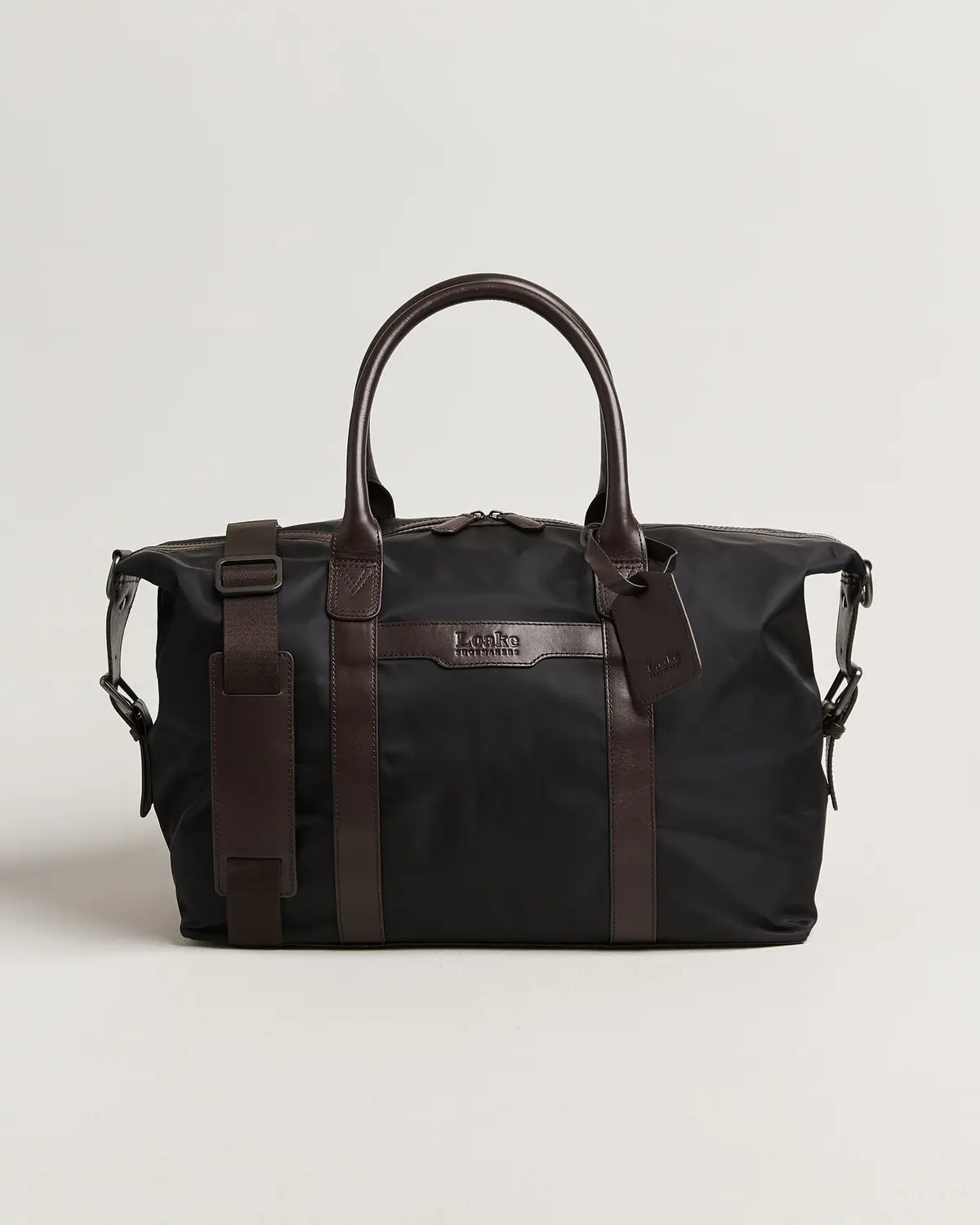 Loake Shoemakers Gower Nylon/Leather Holdall Black