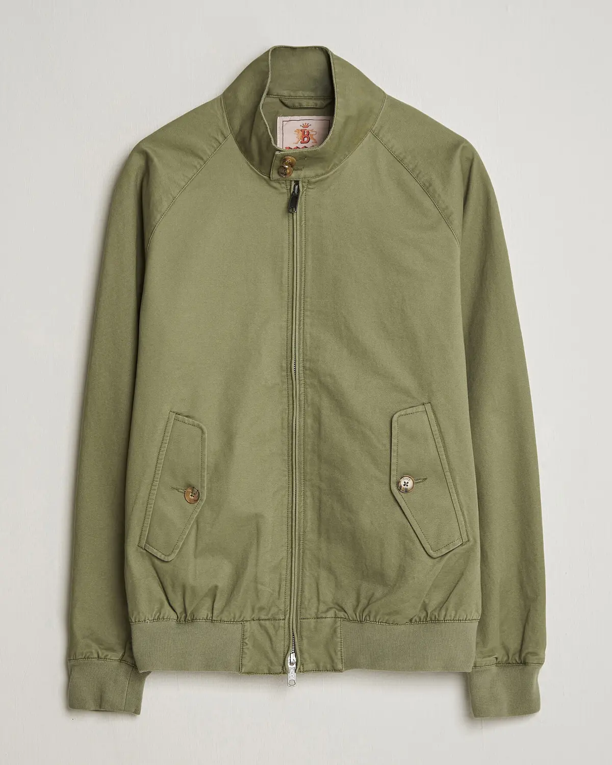 Baracuta G9 Washed Cotton Twill Jacket Lichen Green
