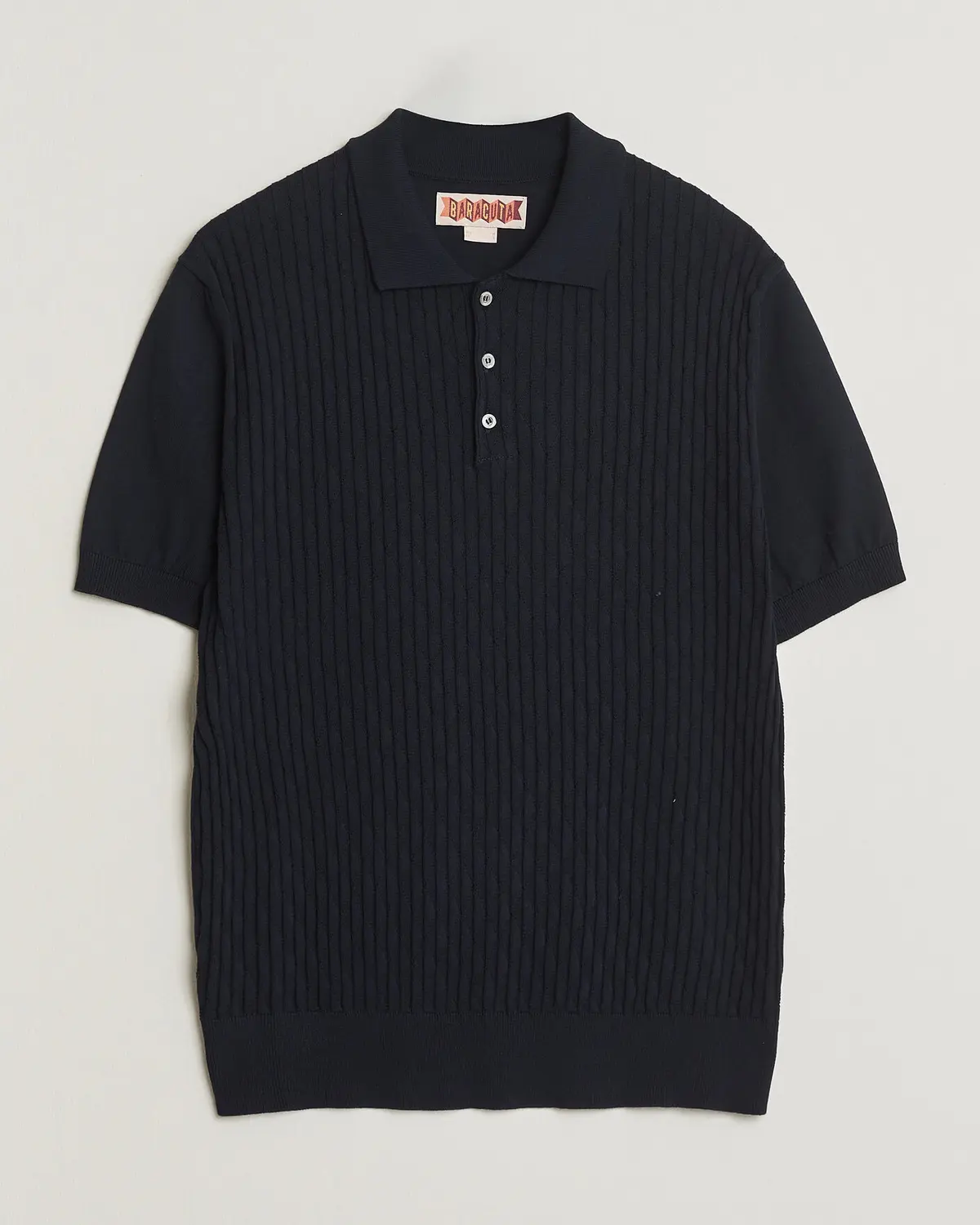 Baracuta Pattern Stich Polo Navy