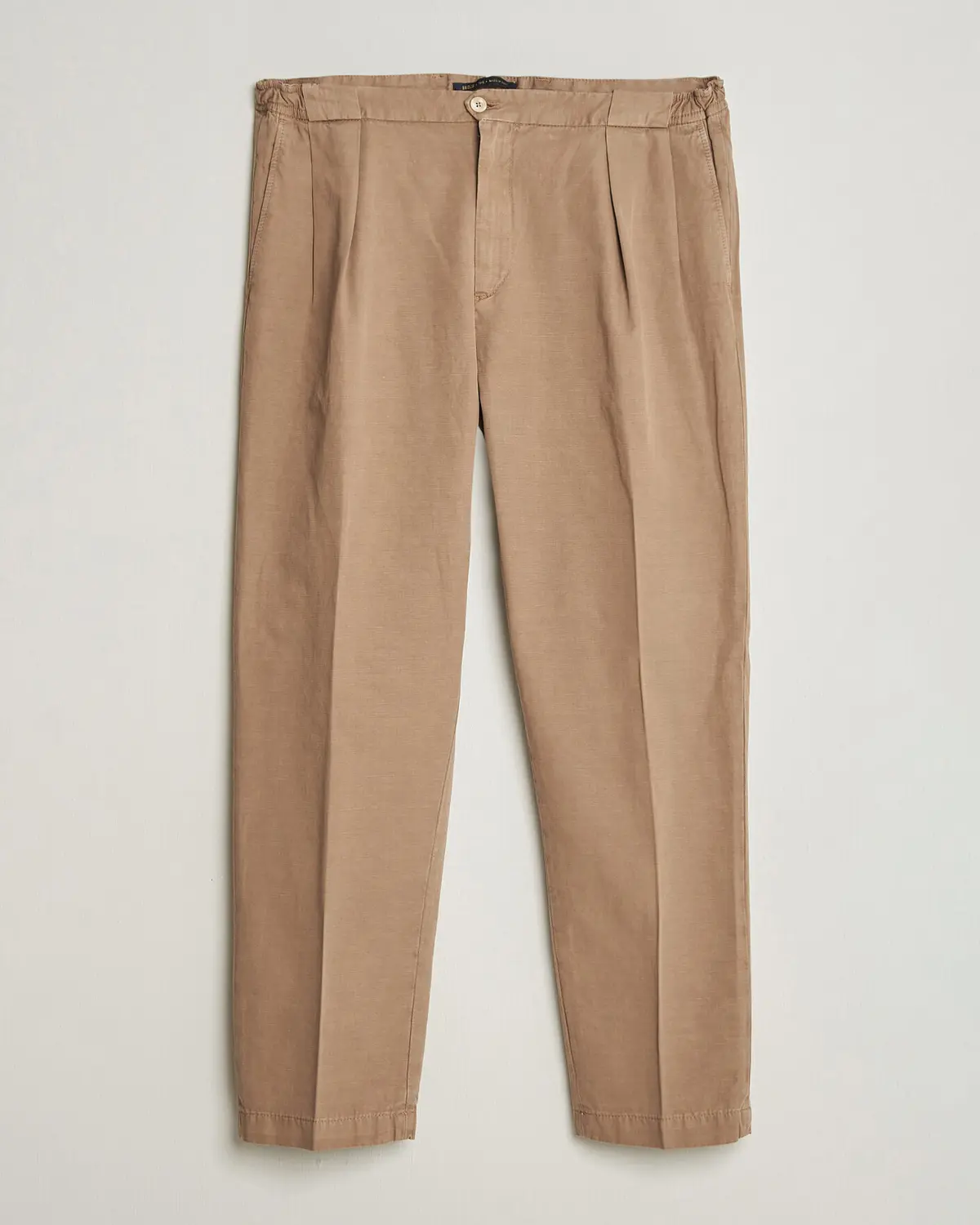 Briglia 1949 Portobello Loose Fit Cotton/Linen Trousers Beige