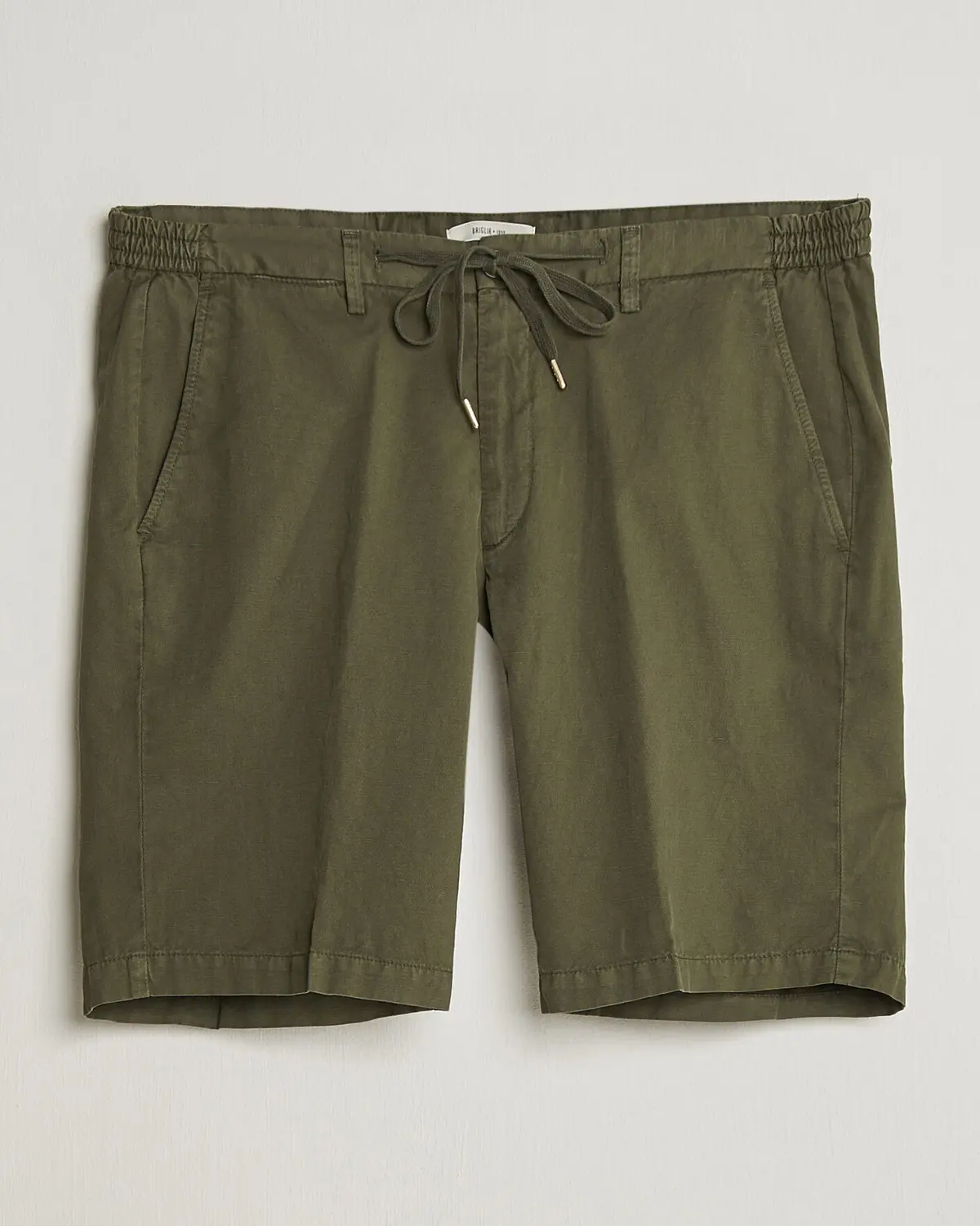Briglia 1949 Cotton/Linen Drawstring Shorts Olive