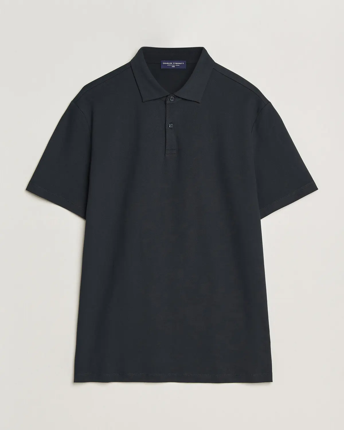 Charles Tyrwhitt Smart Stretch Pique Polo Black