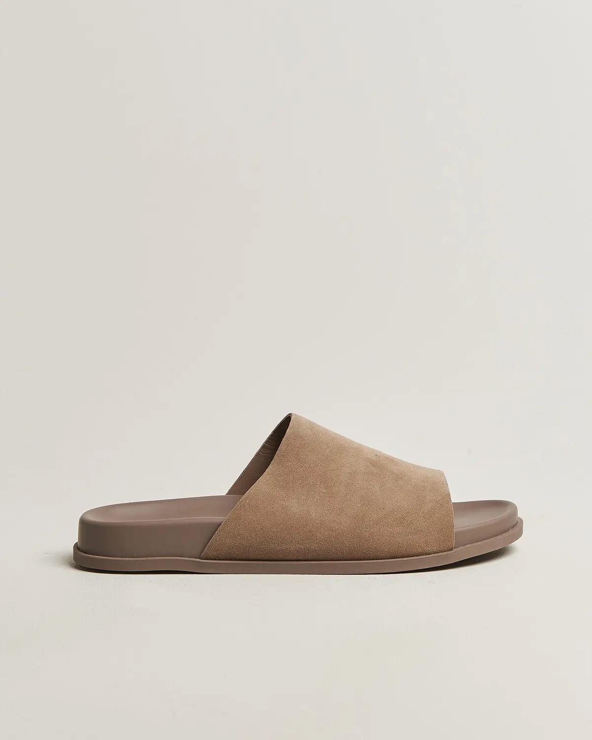 Thera's Classic Slide Sandals Stone Suede