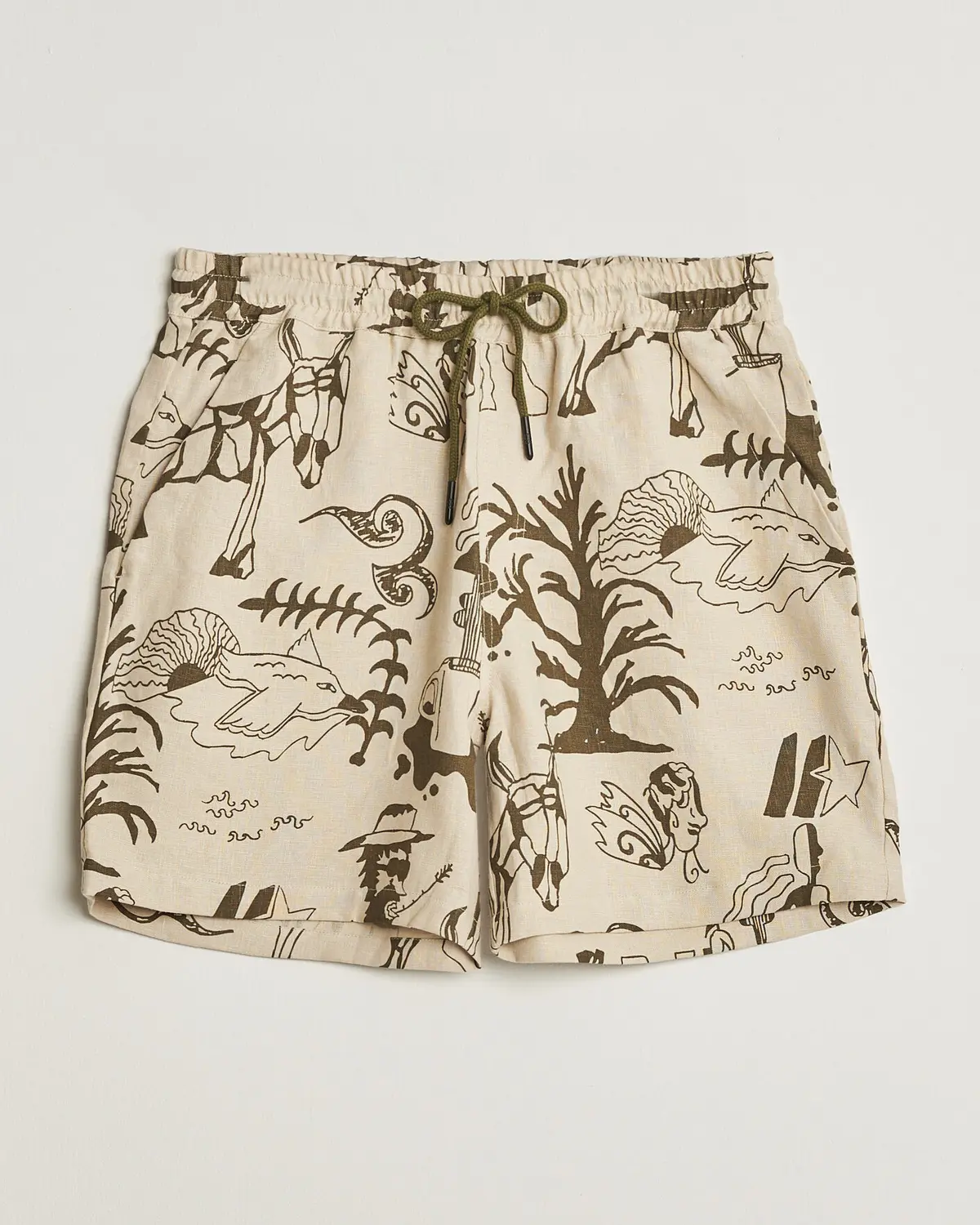 OAS Porto Linen Shorts Poplan
