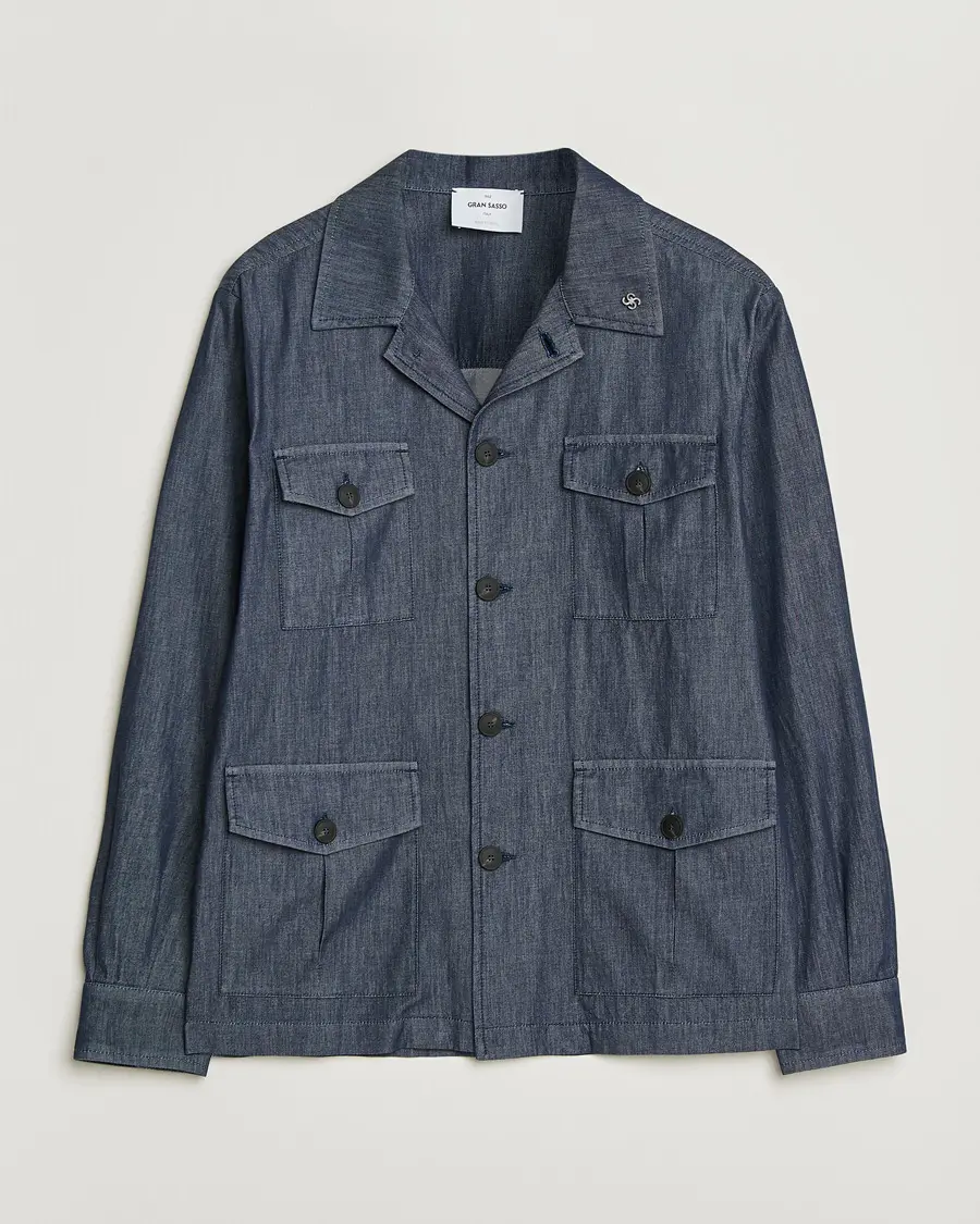 Gran Sasso Cotton Safari Jacket Navy